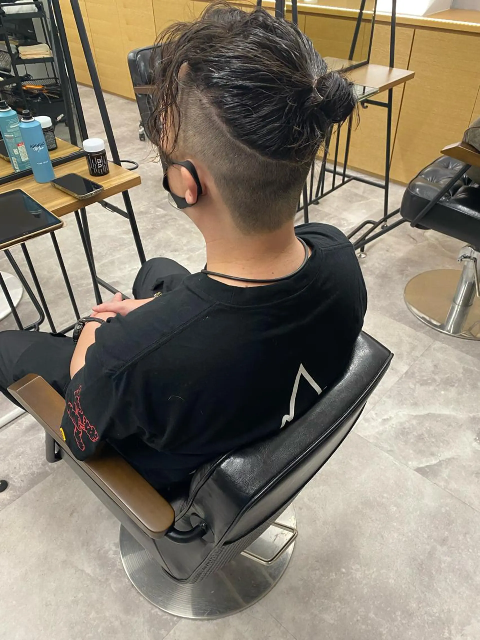 パーマ メンズ マンバンヘア カット パーマ 山﨑 大暉/ダブルカラー✨のヘアスタイル
