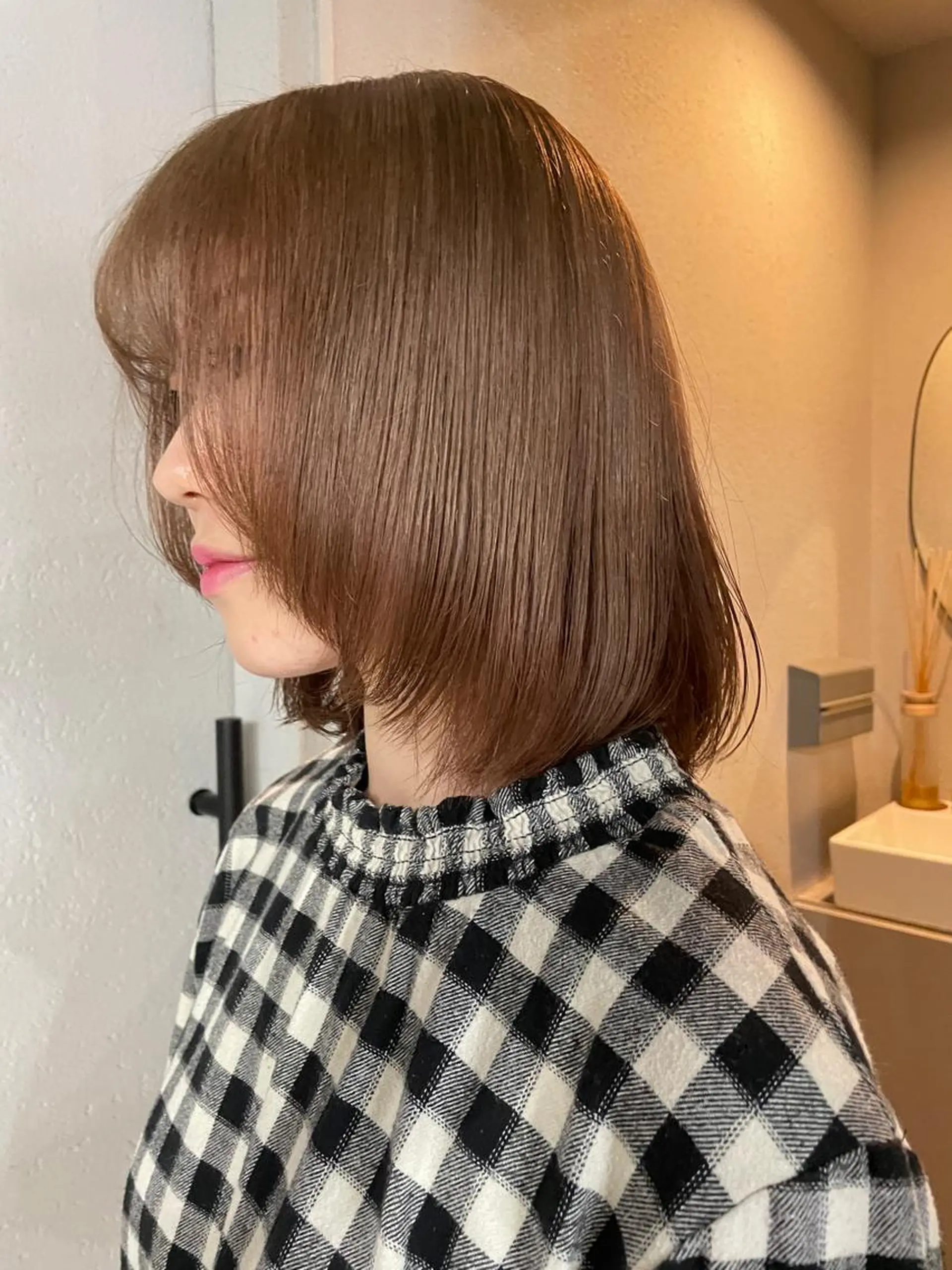 ミディアム カラー ヘアカラー 吉田一輝 外国人パーマのヘアスタイル