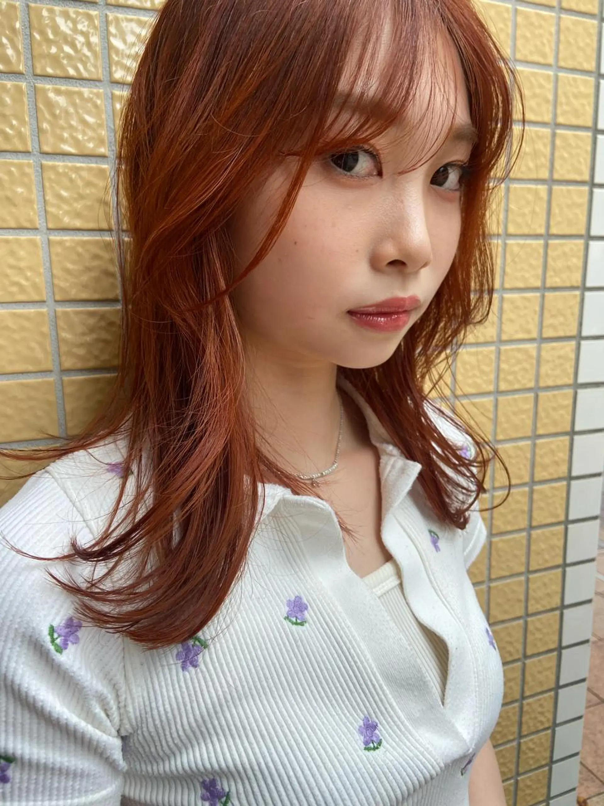 セミロング ヘアカラー ボブ/透明感カラー 🧸YUI❤️のヘアスタイル