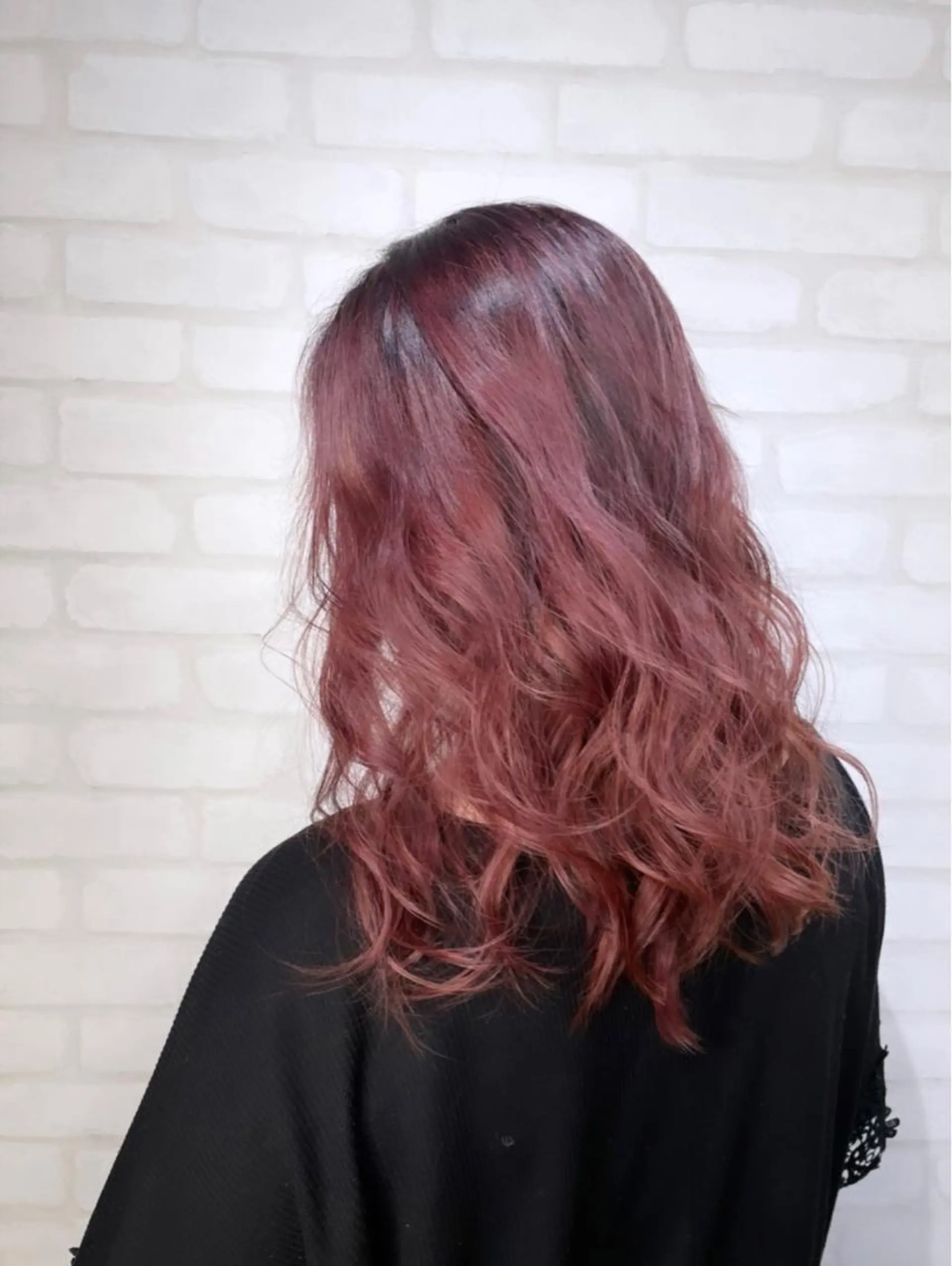 セミロング カラー ヘアアレンジ アッシュ ピンクカラー ピンクアッシュ 髪質改善×艶カラー ANDIAMO 楓のヘアスタイル