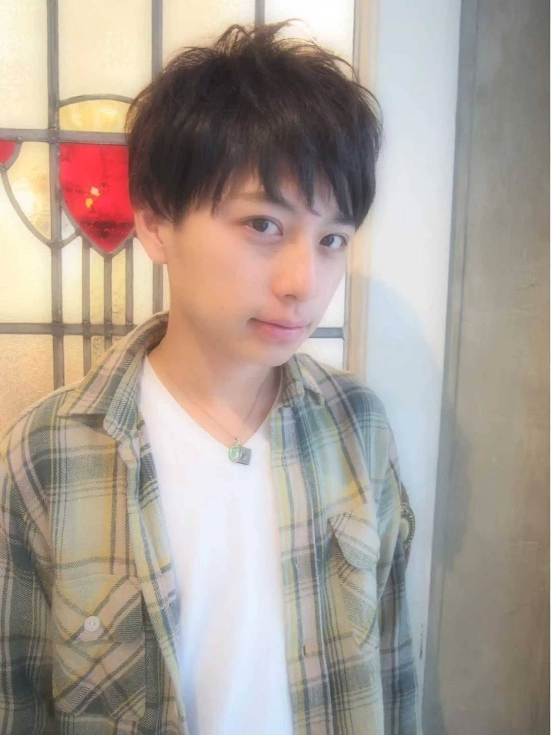 ショート ヘアアレンジ メンズ カット 縮毛矯正 new.本川越店所属・くせ毛多毛特化 高橋　淳のヘアスタイル