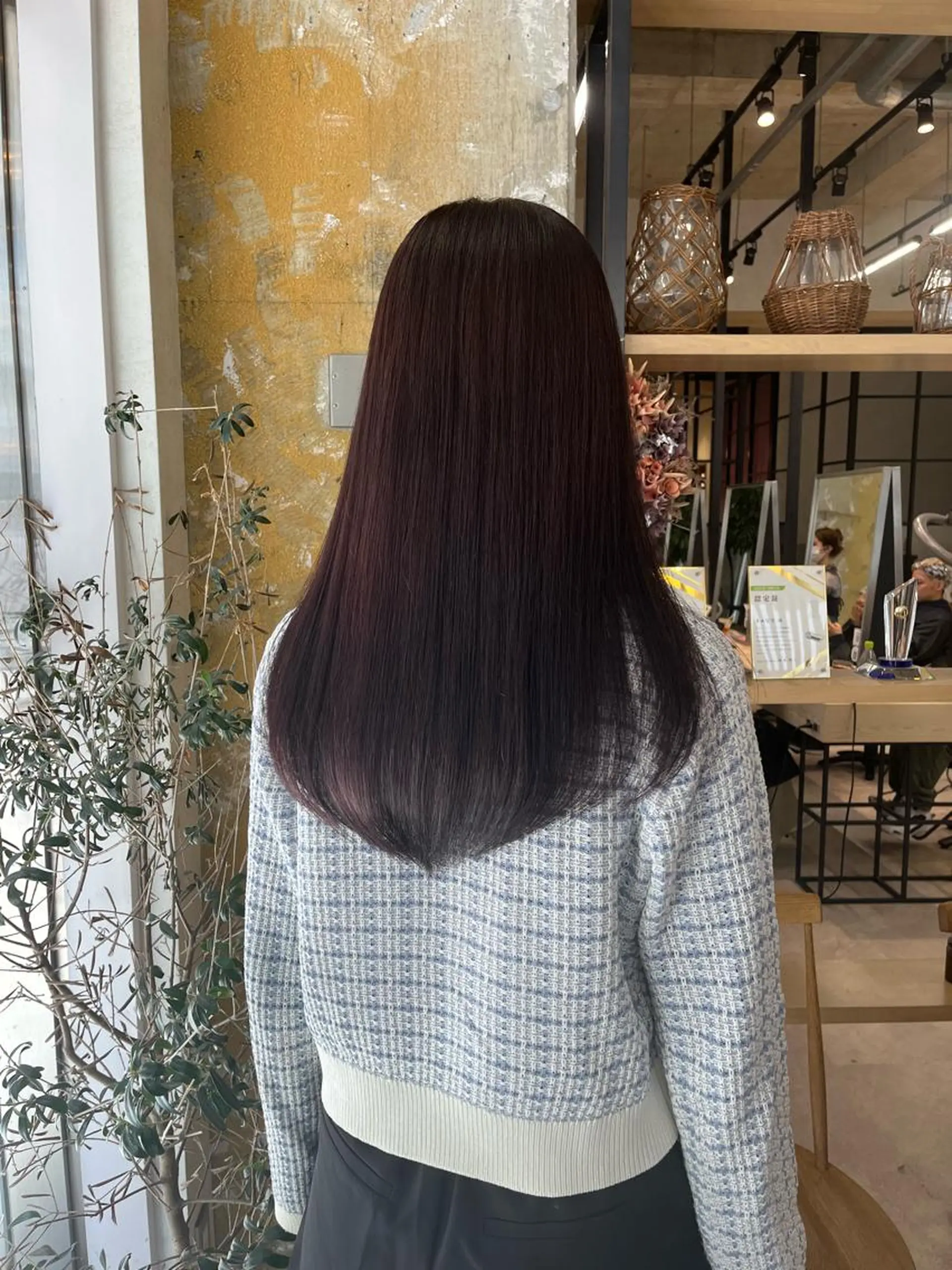 カラー ニュアンスパーマ 曲がる縮毛矯正　爲石のヘアスタイル