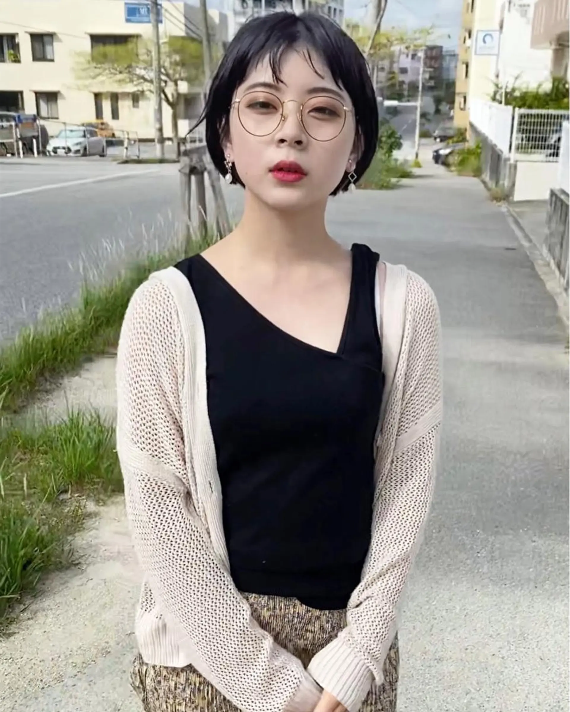 ショート カラー イルミナカラー カット ヘアカラー grand juteのヘアスタイル