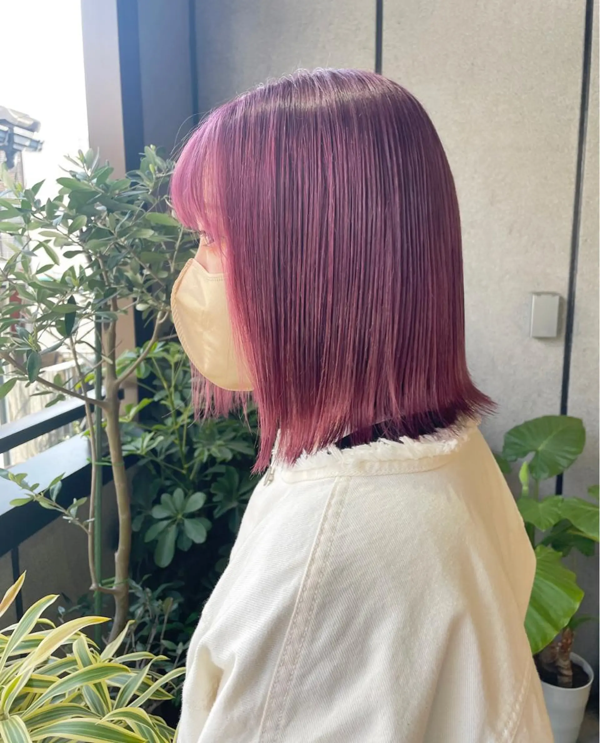 ミディアム カラー ブリーチ ピンクカラー ピンクパープル パープルカラー 🍀竹内 友麻🍀のヘアスタイル