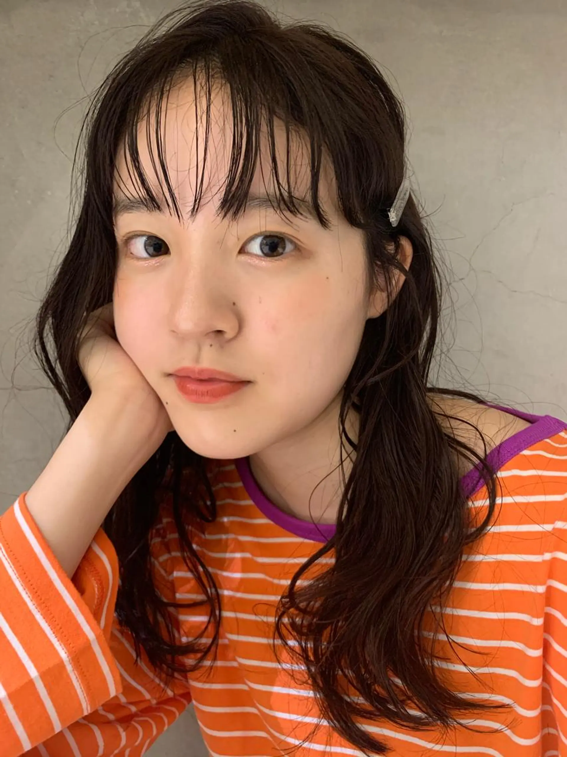 ミディアム カラー ヘアアレンジ ヘアカラー トリートメント haru/レイヤー/ ウルフのヘアスタイル