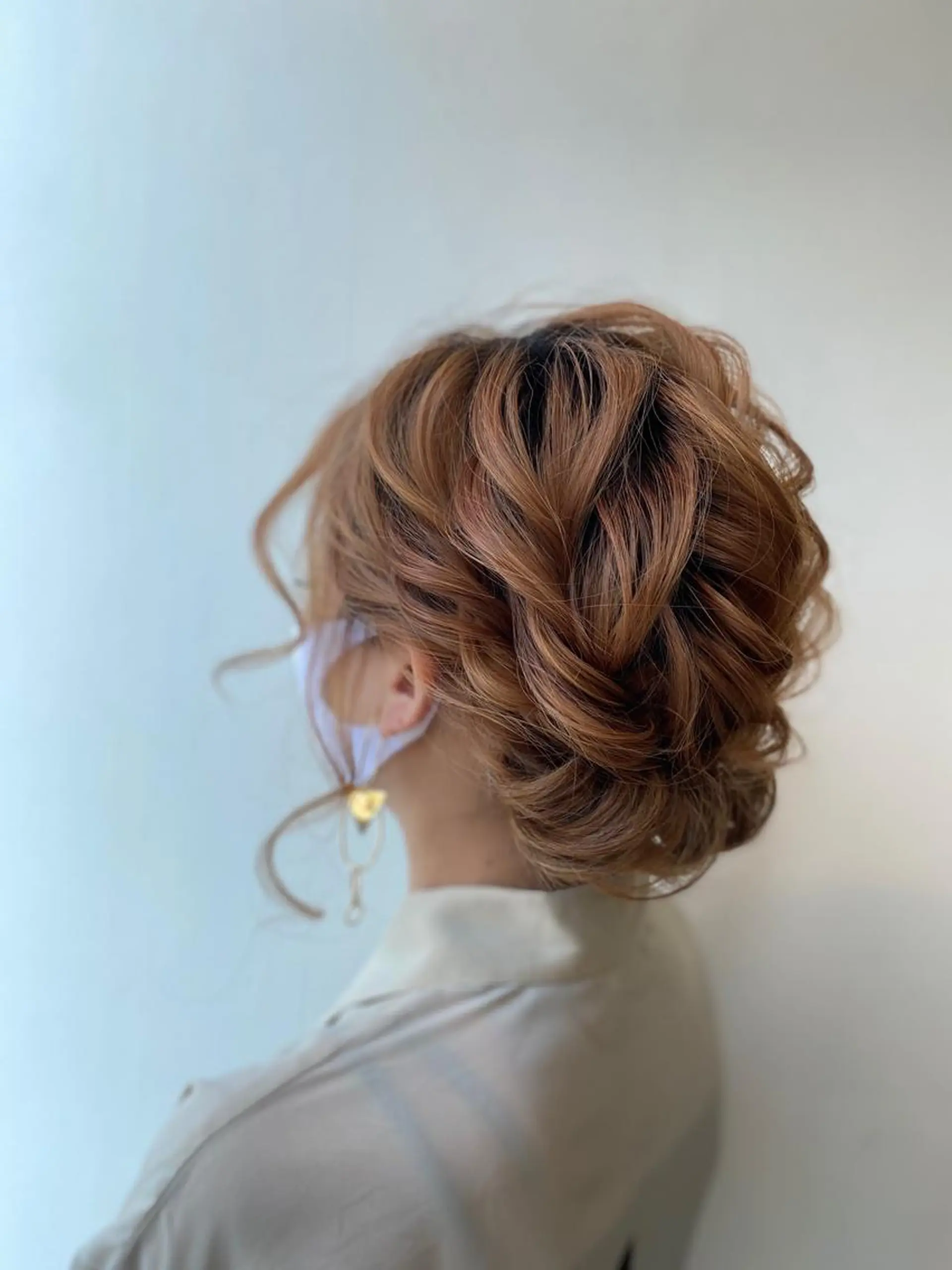 セミロング ヘアアレンジ 結婚式・ブライダル ヘアセット 竹野 実優のヘアスタイル