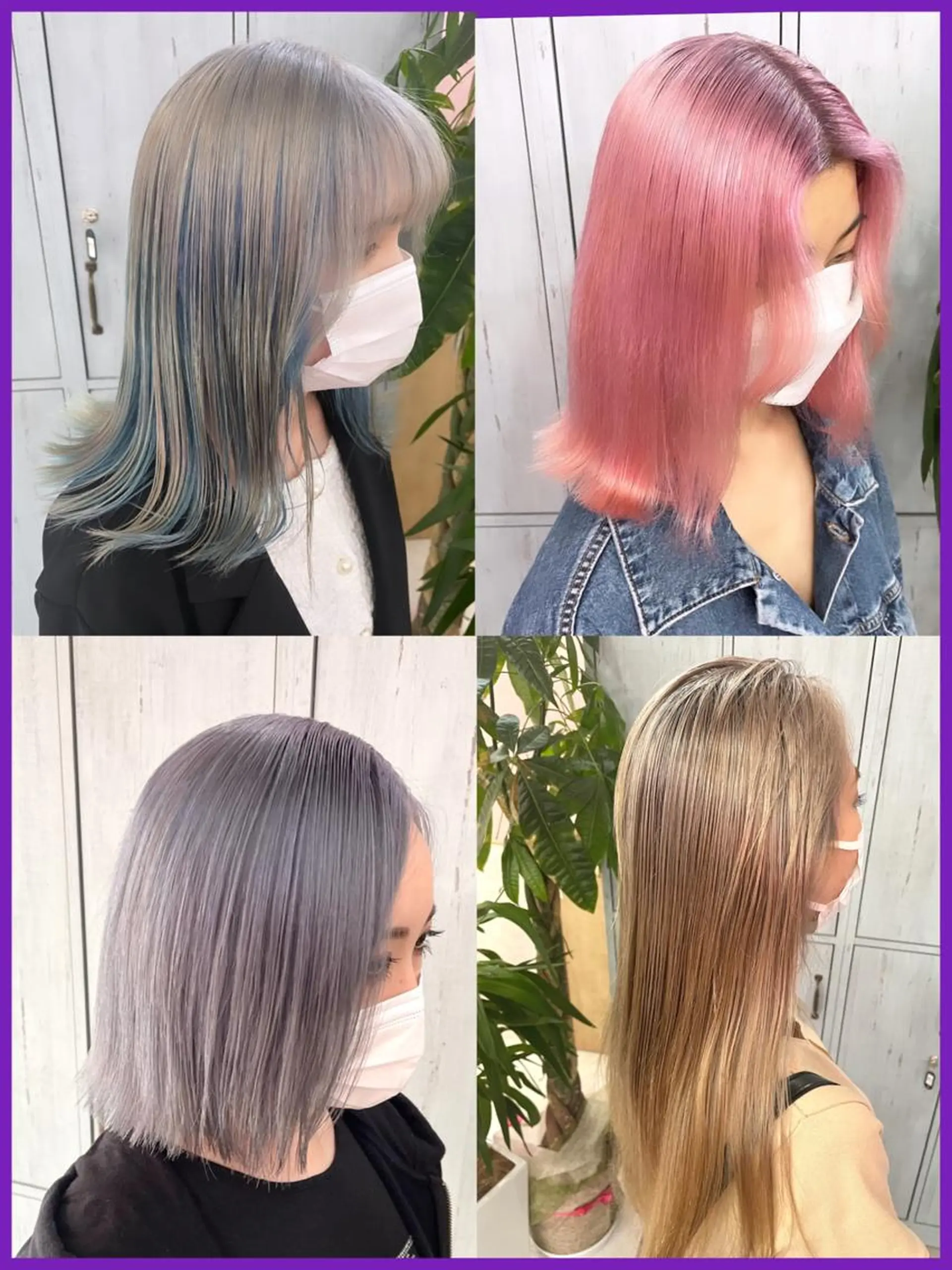 セミロング カラー アッシュ アッシュグレー アッシュグレージュ バレイヤージュ ミストバング ヘアカラー トリートメント 🌈ブリーチ特化🌈 MANATOのヘアスタイル