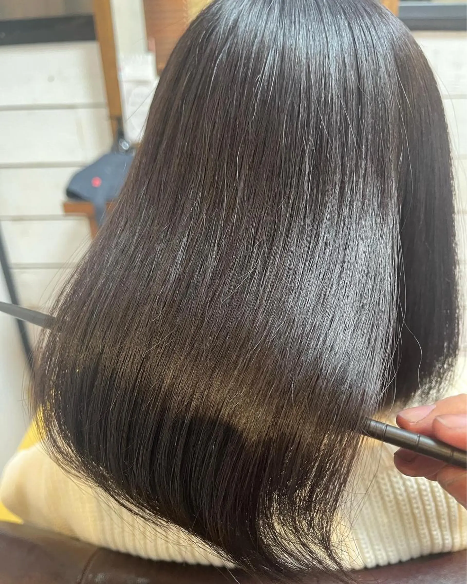 ミディアム カラー 髪質改善 カット ヘアカラー 縮毛矯正 トリートメント 平田 たかしのヘアスタイル