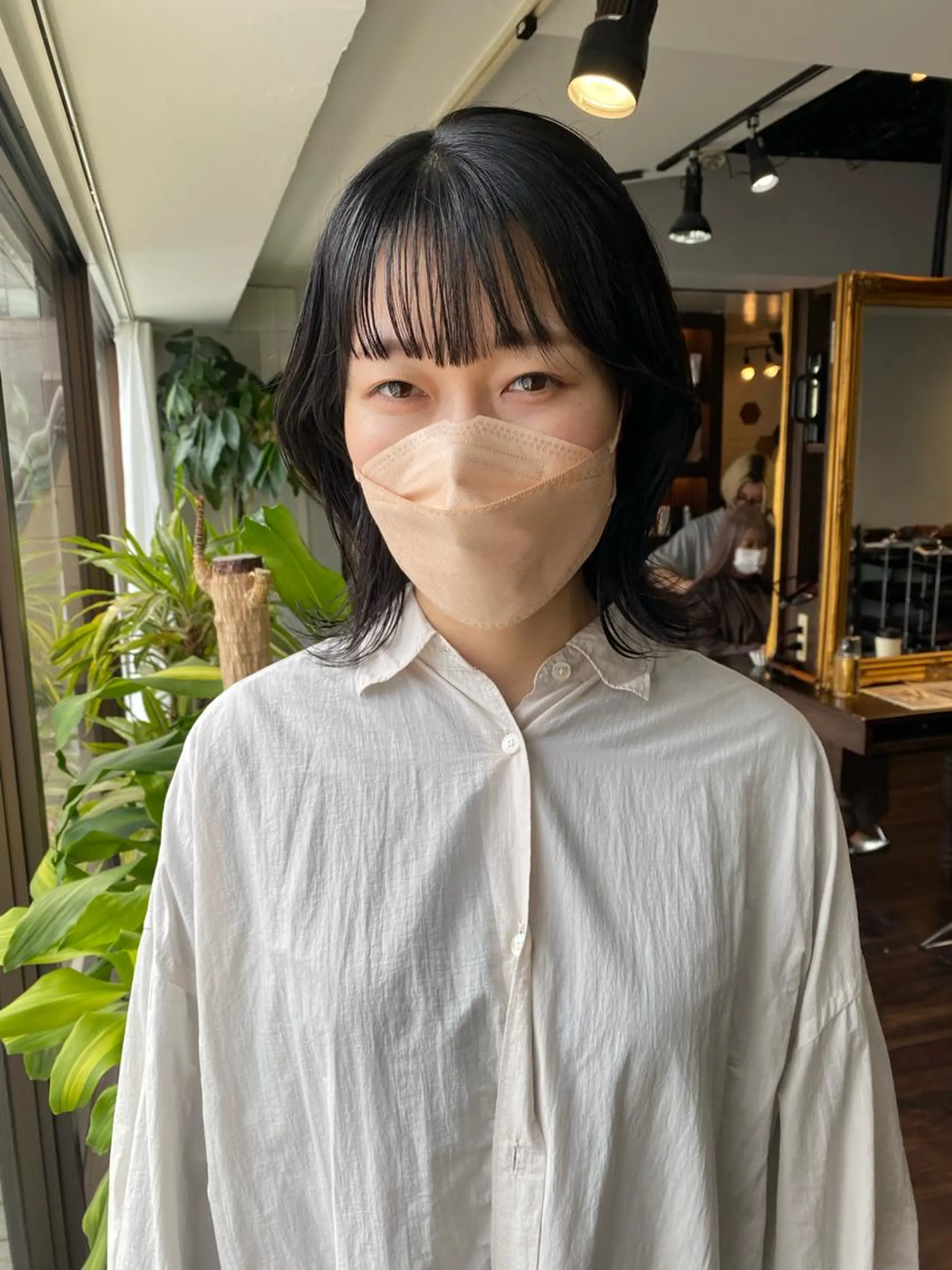 ミディアム カラー ヘアアレンジ くびれヘア 顔周りカット 韓国風ヘア レイヤーカット カット 縮毛矯正 トリートメント 韓国ヘア×髪質 改善🇰🇷シオリのヘアスタイル