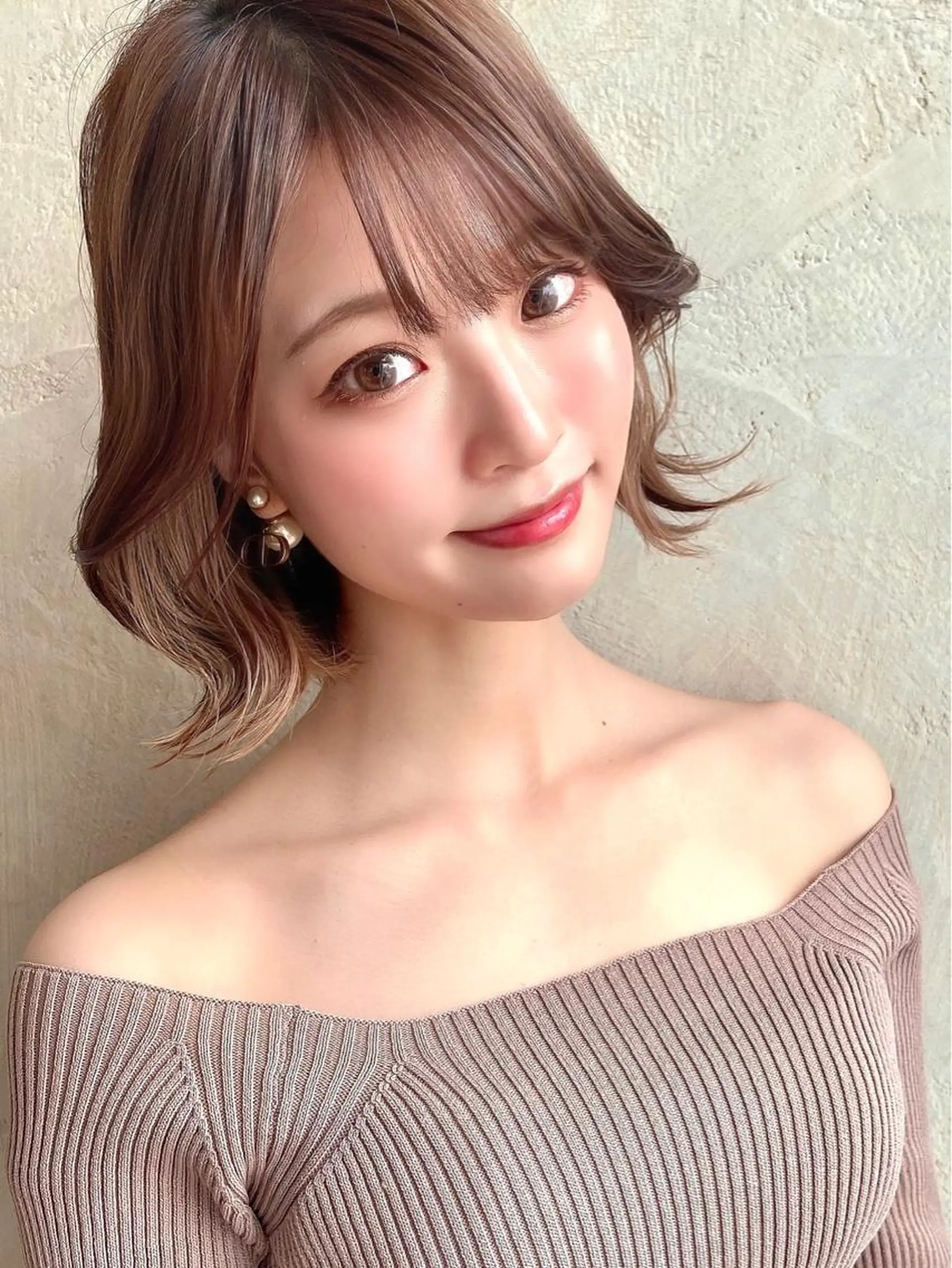 ショート カラー パーマ ヘアアレンジ ボブ くびれヘア 韓国風ヘア Surpass所属・🌈小顔似合わせ SHIHO🌈のヘアスタイル
