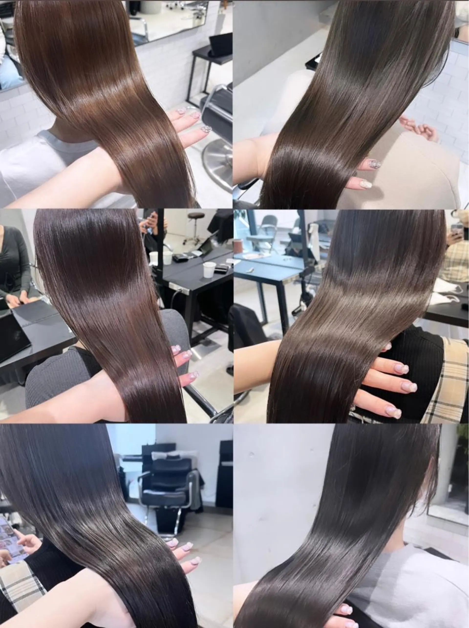 ロング カラー パーマ ヘアアレンジ カット ヘアカラー トリートメント ヘッドスパ 透明感/オリーブ/ グレージュ/YUKAのヘアスタイル