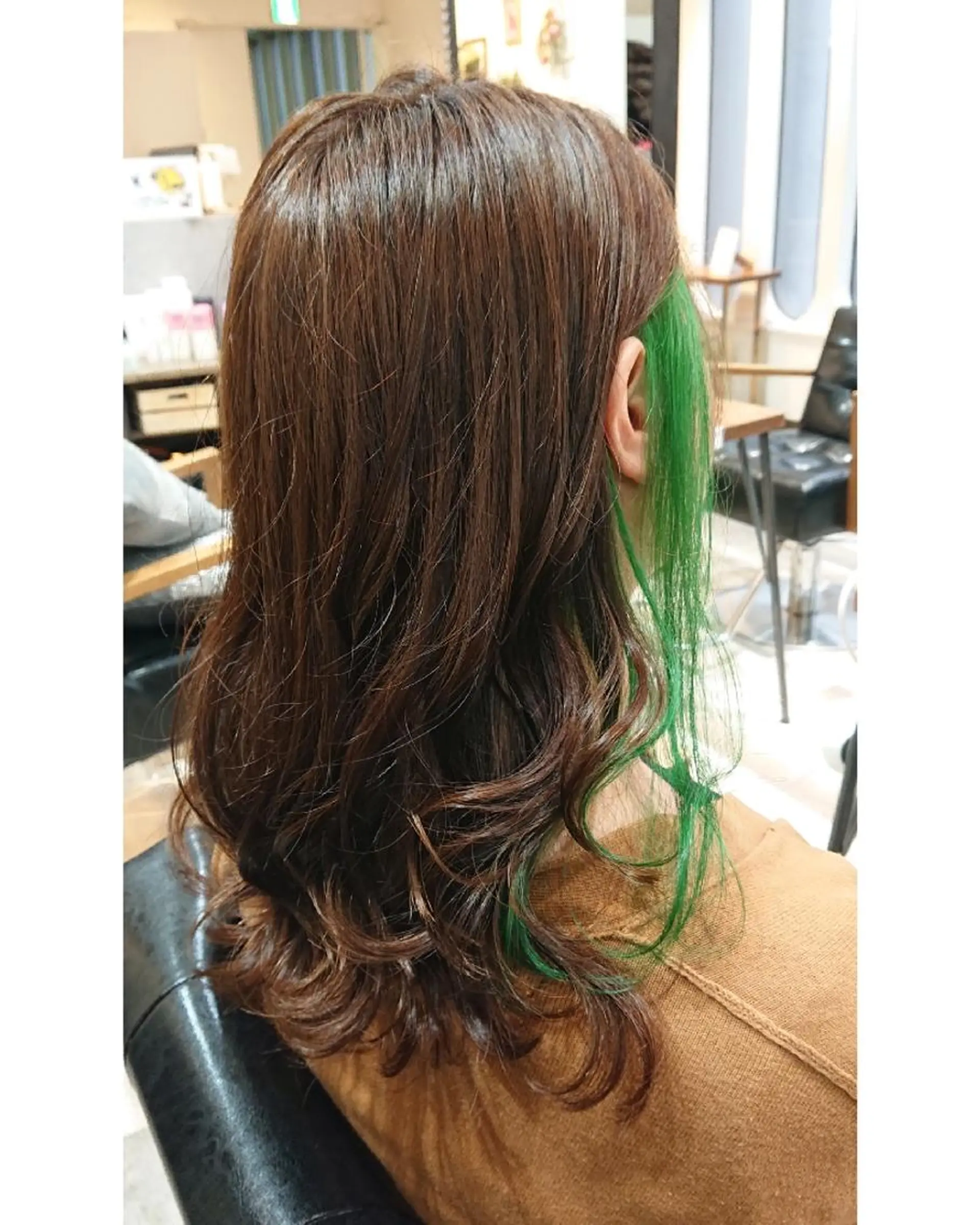 ロング カラー イヤリングカラー ACROあべの店所属・艶カラー/インナー /グラデ/大西小百合のヘアスタイル