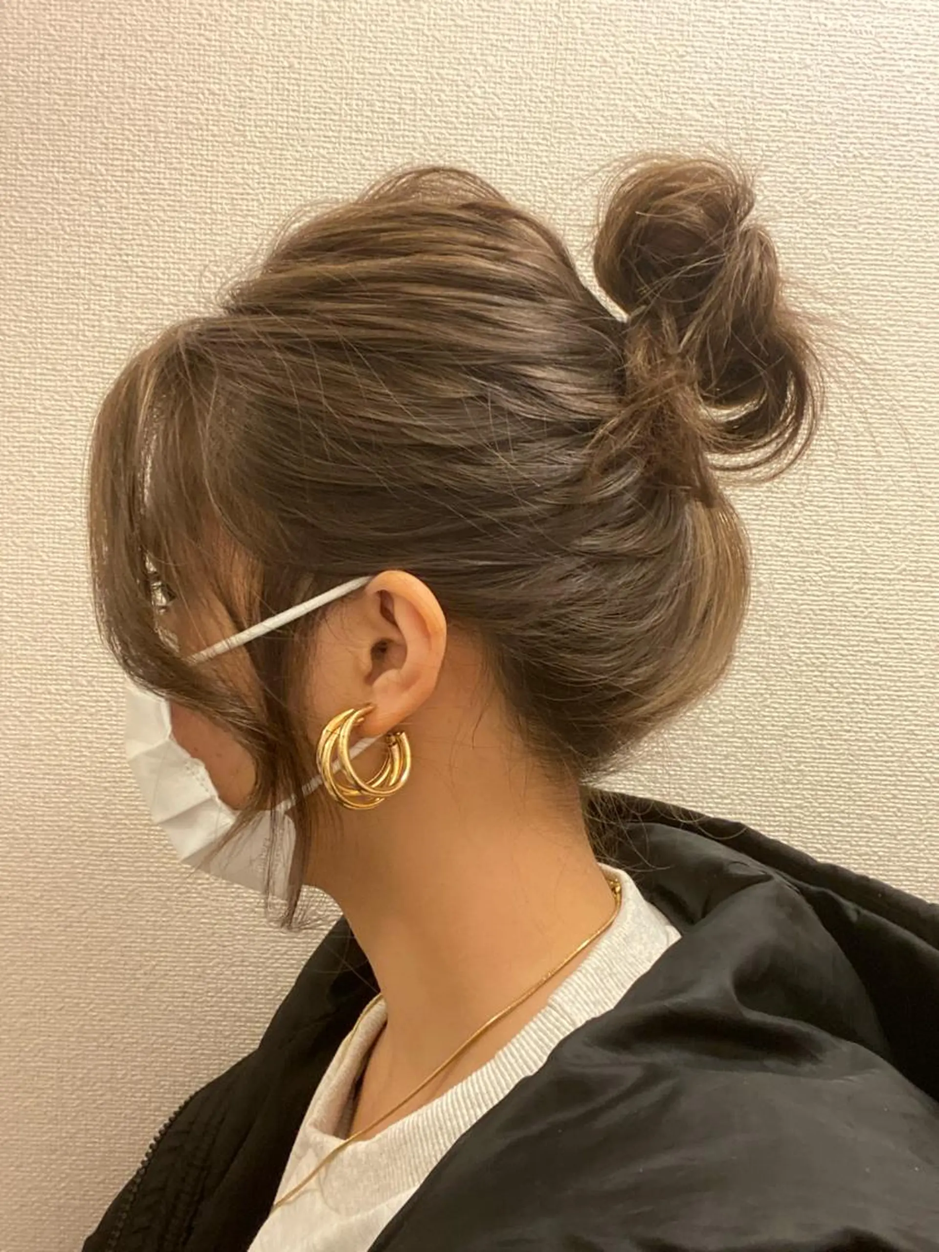 ミディアム ヘアアレンジ お団子ヘア 🌻井上 マリー🌻のヘアスタイル