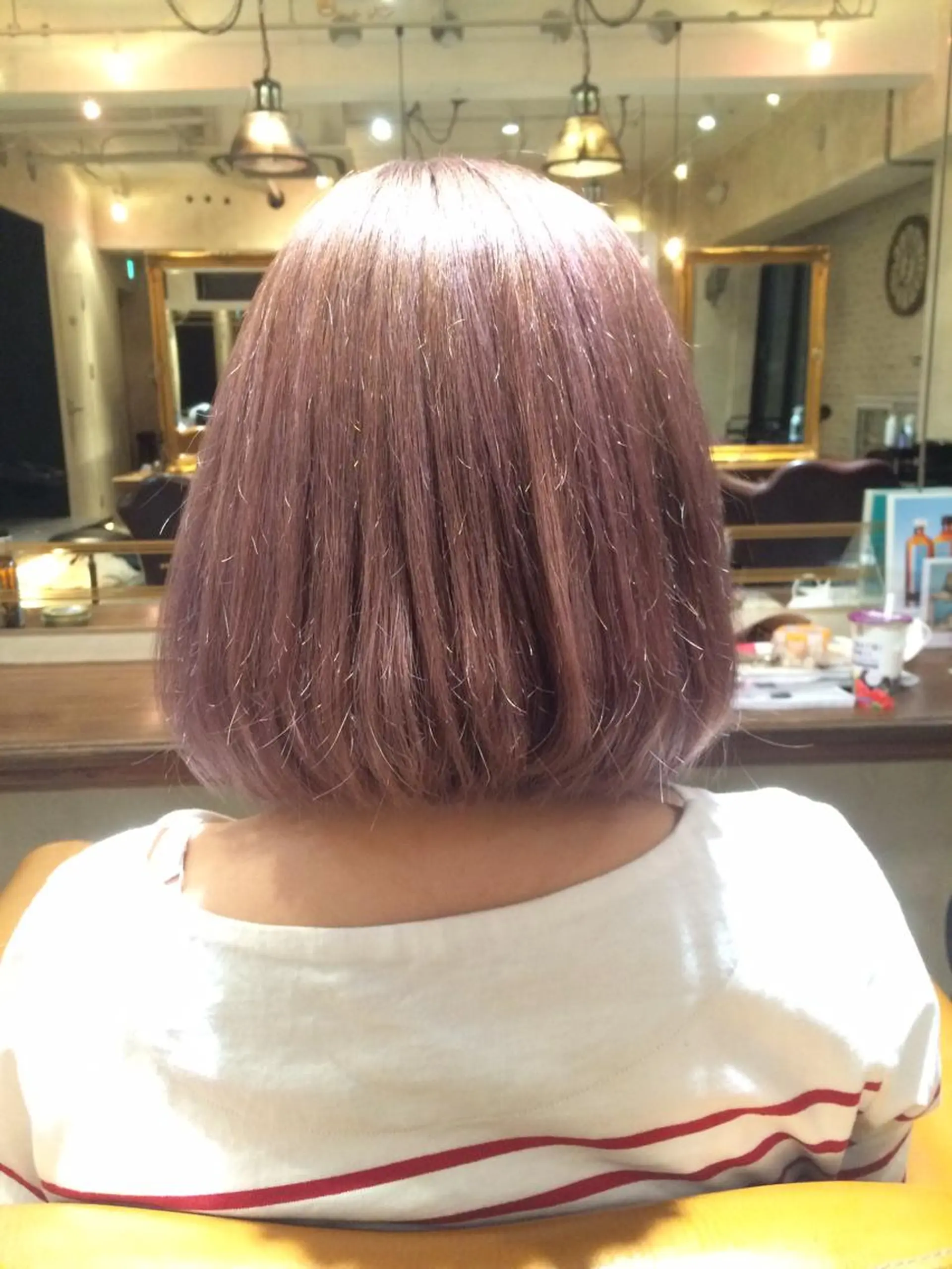 ショート カラー ベージュカラー ダブルカラー ピンクカラー ピンクベージュ 高比良 剛のヘアスタイル