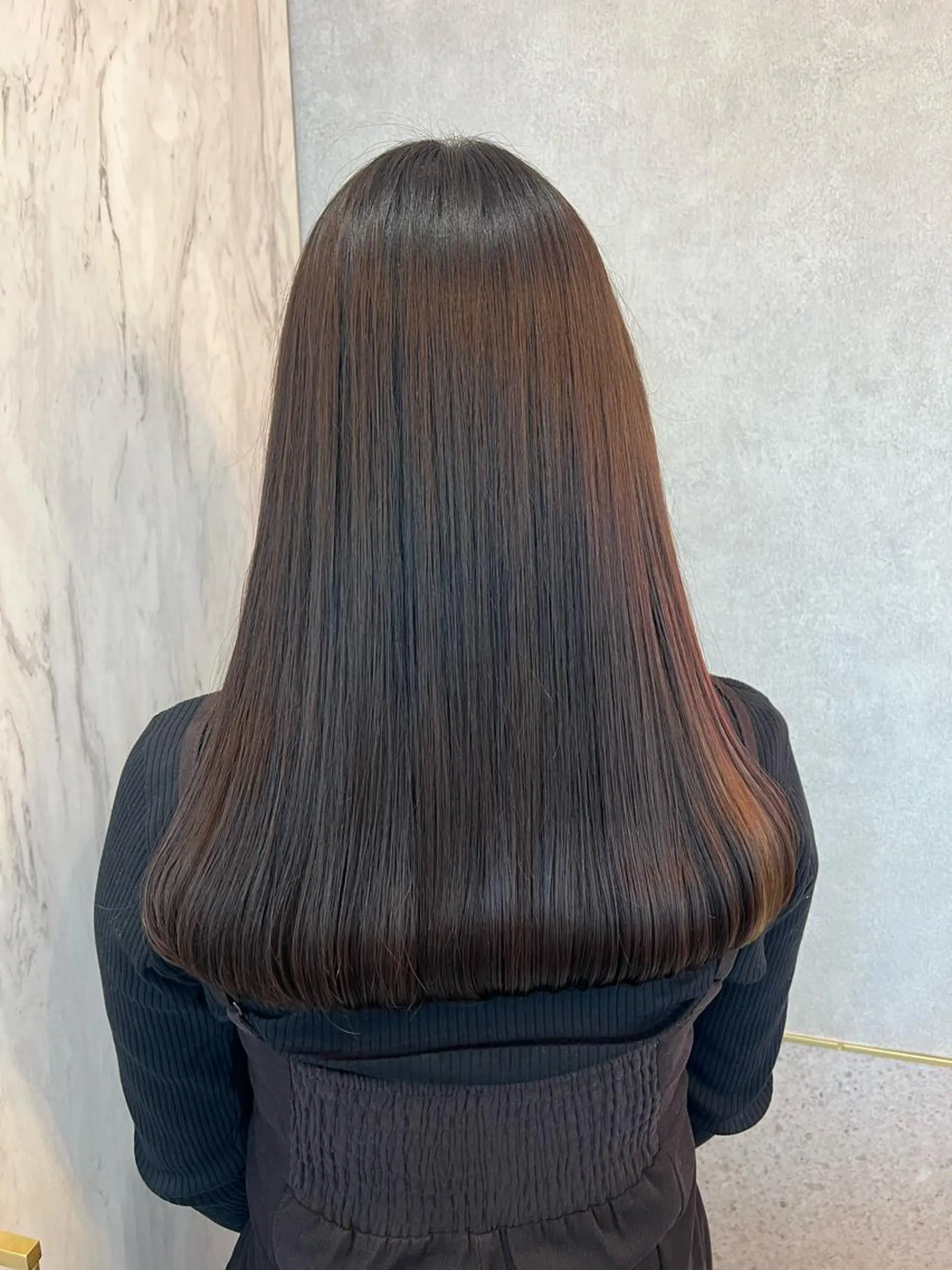 セミロング エクステ ハイライト 髪質改善 韓国風ヘア 縮毛矯正 カット ヘアカラー トリートメント 🎀しゅな/韓国 レイヤー/透明感♡のヘアスタイル