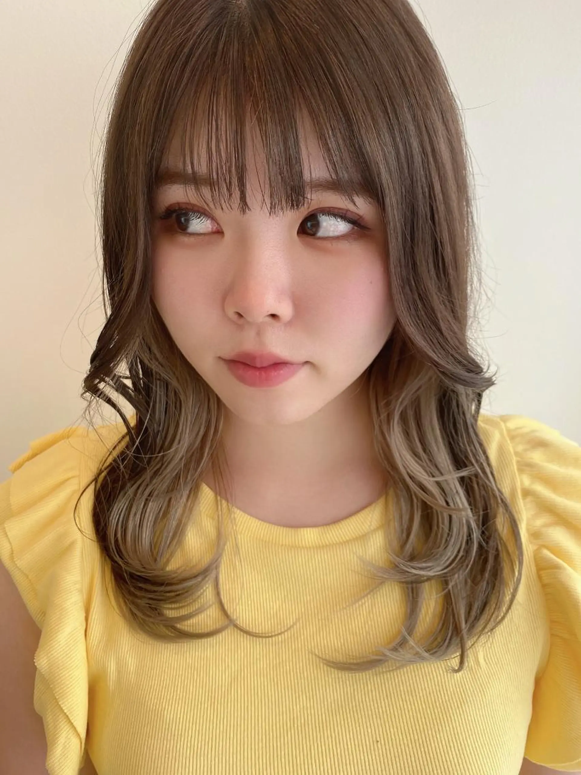 ロング カラー ホリイ ハルカのヘアスタイル