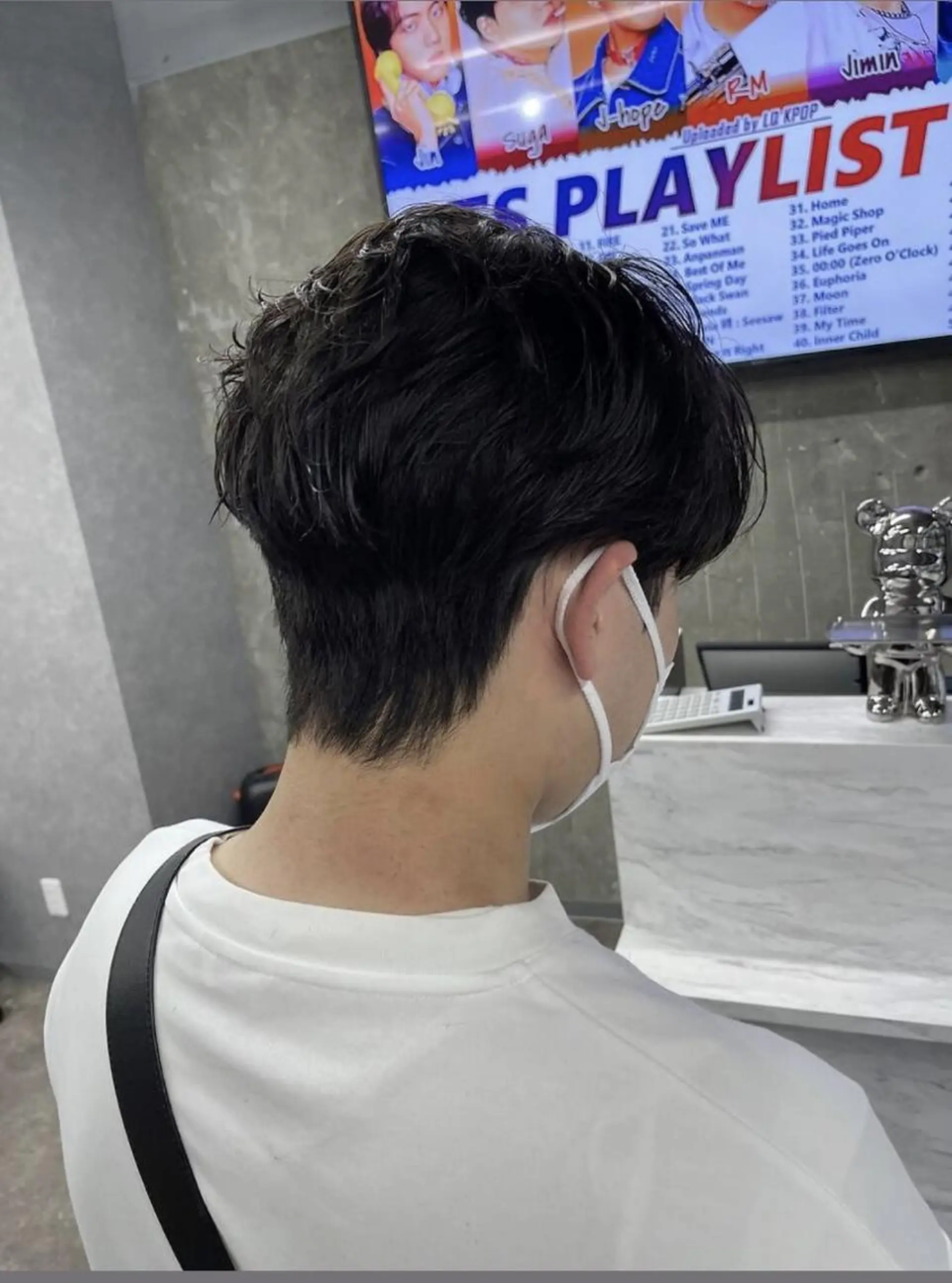 ショート ヘアアレンジ パーマ メンズ ダウンパーマ メンズ韓国風 メンズパーマ 韓国風ヘア カット パーマ 縮毛矯正 ヘアセット Selene hair OSAKAのヘアスタイル