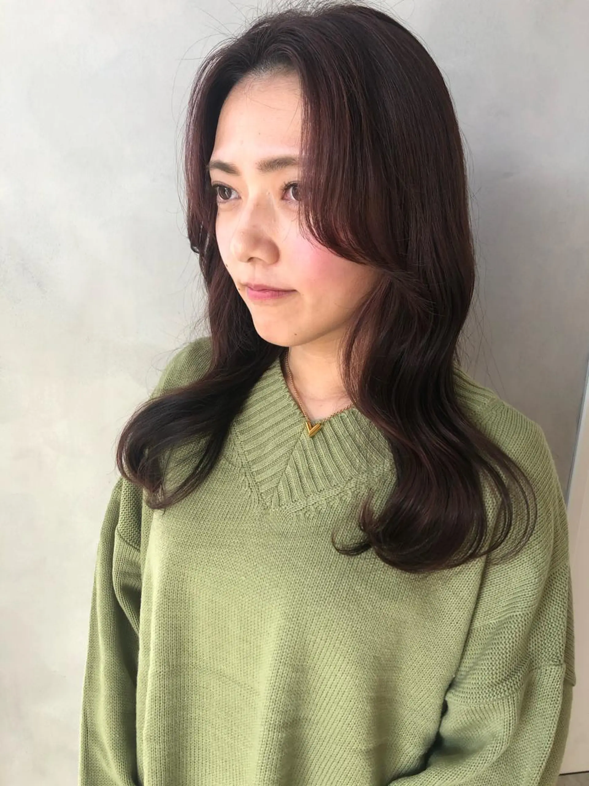 セミロング 韓国風ヘア ❤︎︎韓国ヘア❤︎︎ 𝑺𝒉𝒊𝒉𝒐のヘアスタイル