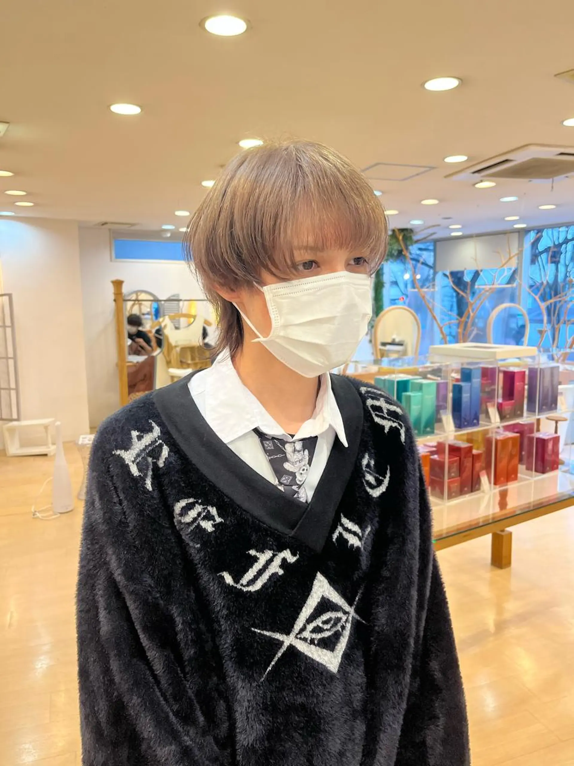 カラー メンズ メンズハイトーン メンズウルフカット ハイトーンカラー ウルフカット カット ヘアカラー トリートメント 💠つたふうか/ 韓国/メンズヘア💠のヘアスタイル