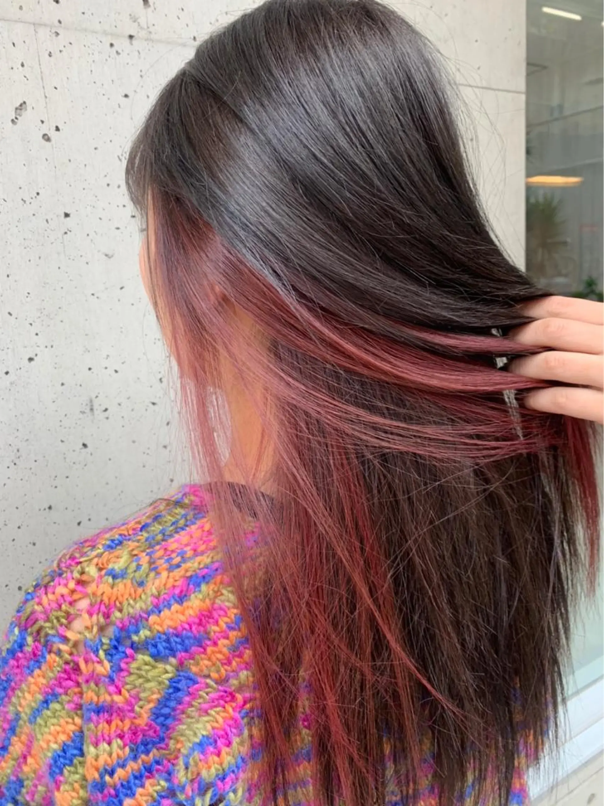 ロング カラー インナーカラー ピンクカラー ヘアカラー theF___ yukoのヘアスタイル