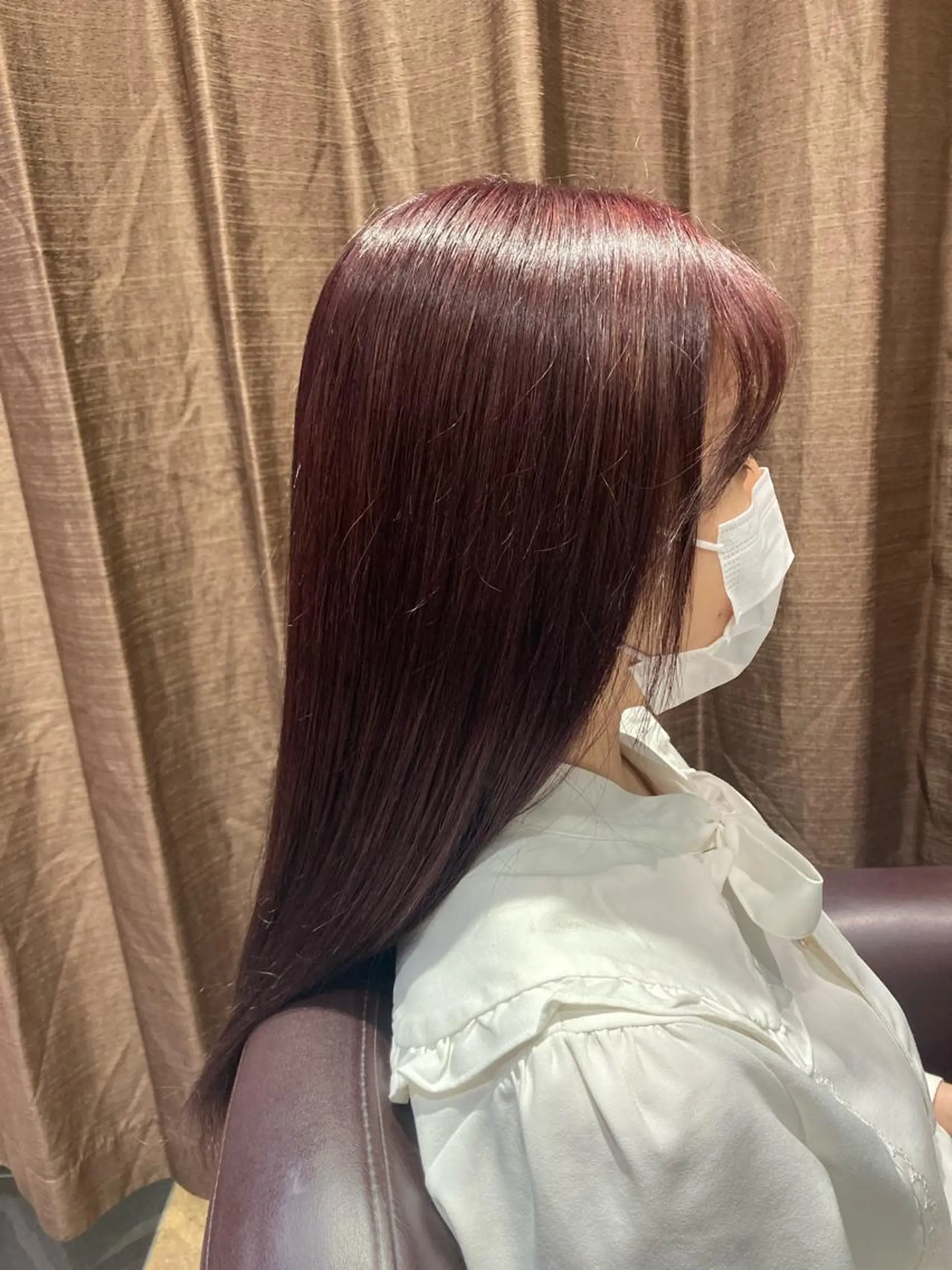 セミロング カラー ブリーチ ボルドーカラー ラベンダーカラー レピア　博多駅前店所属・LEPIA 博多駅前店のマツエク・マツパデザイン
