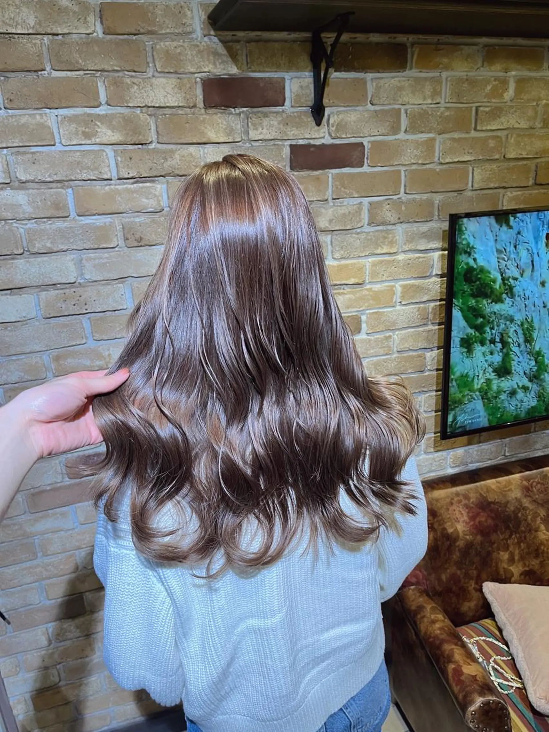 ロング 🧡ミルクティー/ レイヤー🧡ショウナのヘアスタイル