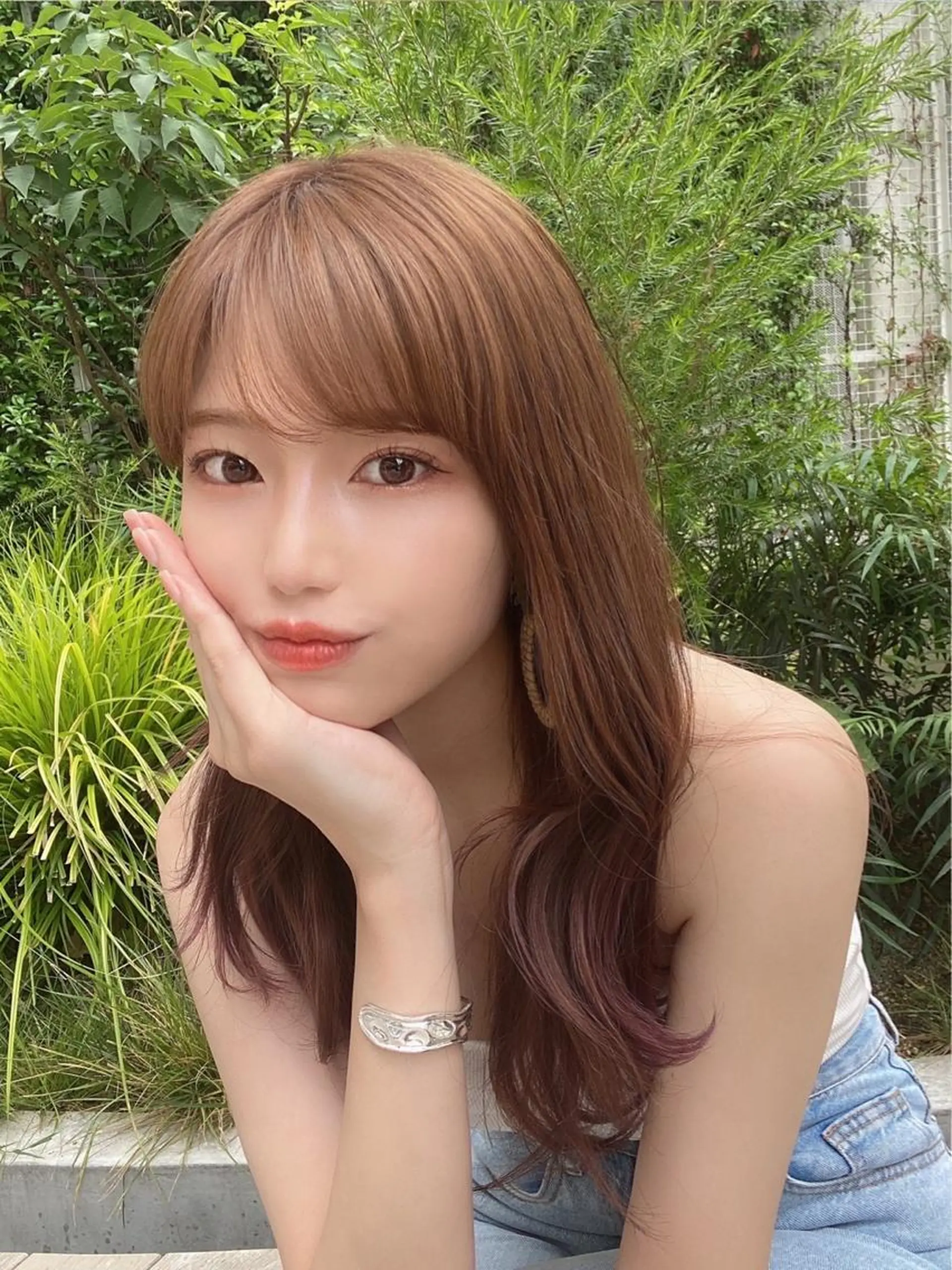 セミロング カラー ベージュカラー ブラウンカラー ブラウンベージュ くびれヘア 顔周りカット カット ヘアカラー トリートメント 顔周り/くびれヘア 韓国ヘア💕風間るなのヘアスタイル