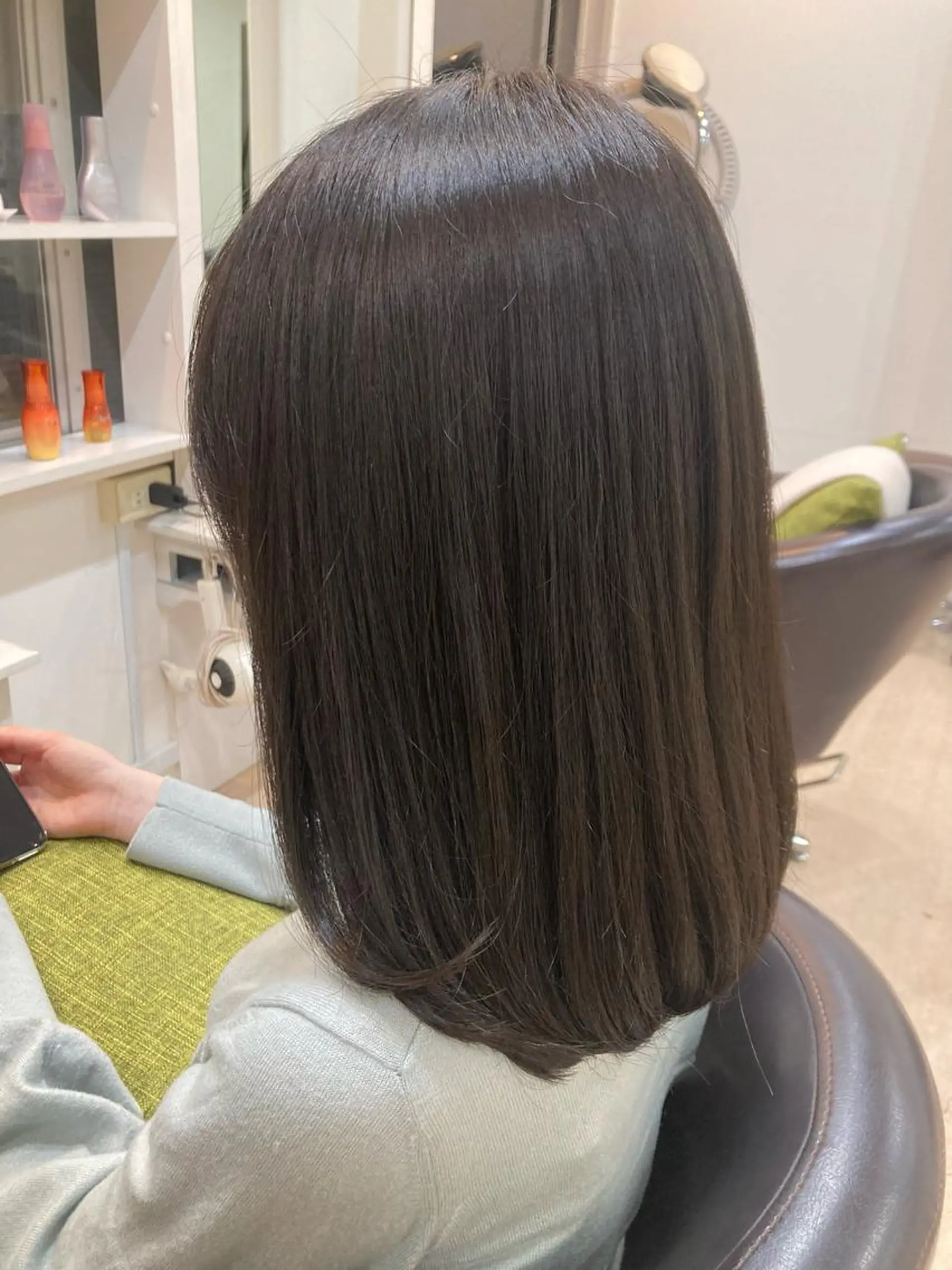 ミディアム カラー カット ヘアカラー 韓国風⭐️くびれヘア 🍀高津かえでのヘアスタイル