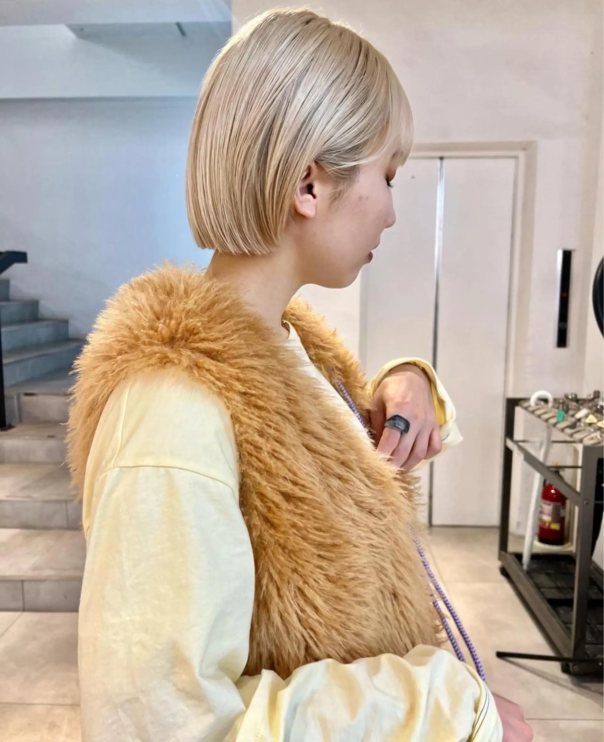 ショート カラー ハイトーンカラー ボブ ショートヘア 顔周りカット/透明感 カラー✂️MEIのヘアスタイル