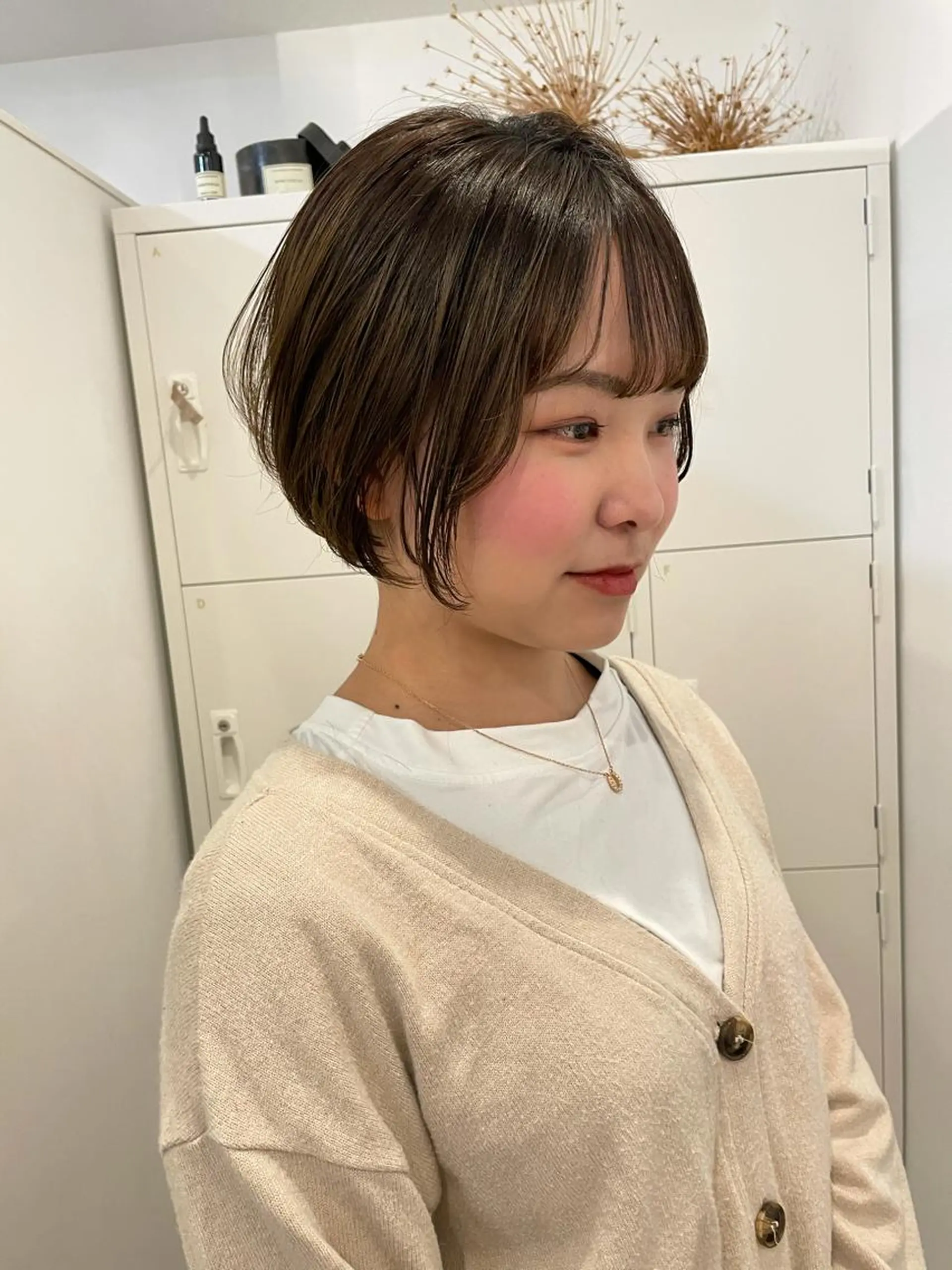 ショート ショートボブ ボブ ショートヘア カット ヘアカラー 大迫 江梨のヘアスタイル