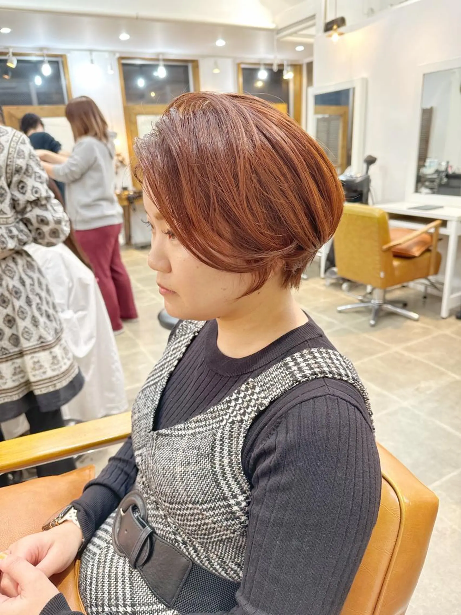 ショート カラー ショートボブ ハンサムショート 丸みショート アディクシーカラー ボブ カット ヘアカラー newline銀座所属・銀座ショート/ 大人ショート/金子涼のヘアスタイル