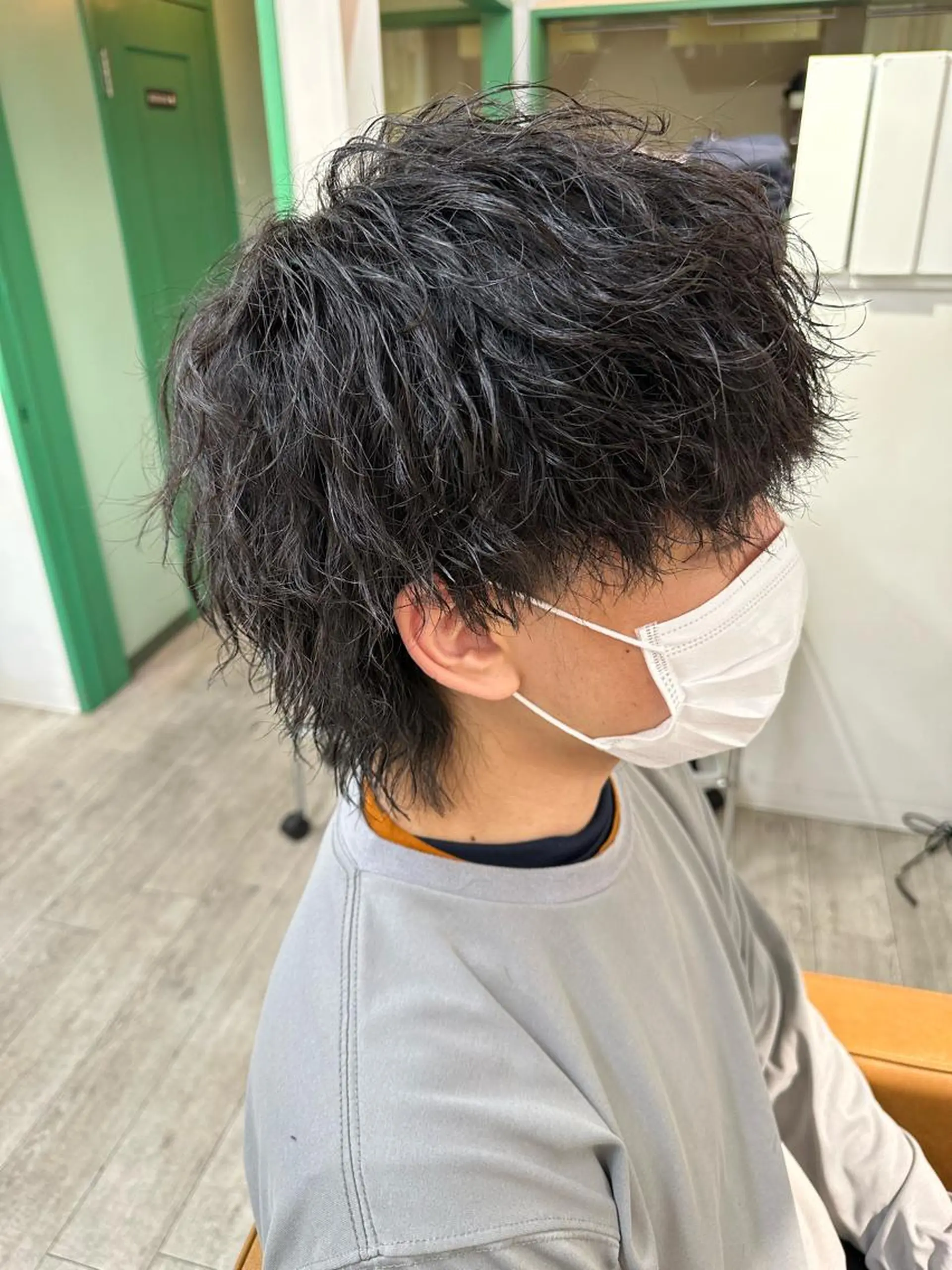 ミディアム パーマ メンズ カット パーマ ヘッドスパ メンズ専門 Stylist吉川のヘアスタイル