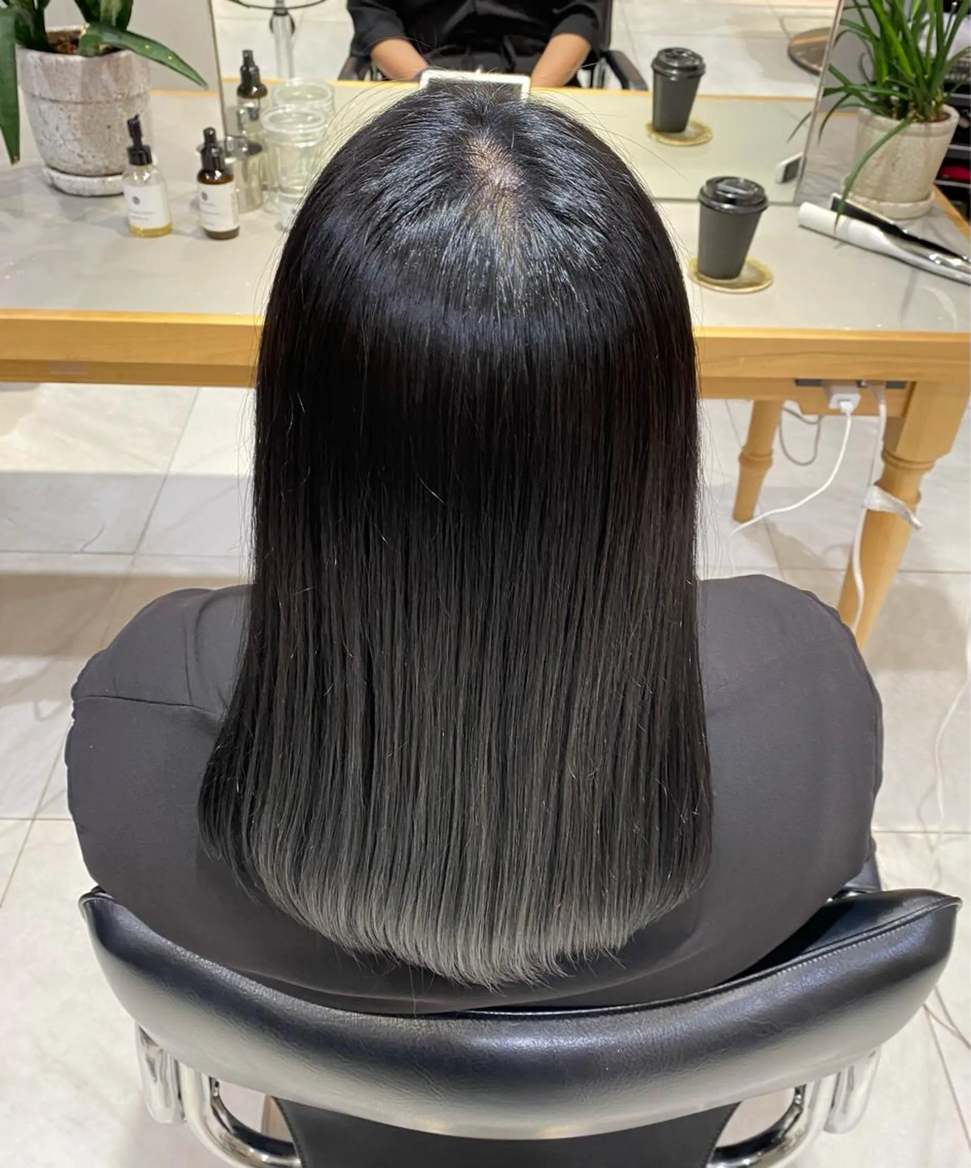 セミロング カラー 黒髪 ブルーカラー ブルーブラック カット ヘアカラー トリートメント ヘアセット 🍊暖色カラー🍊 sakuraのヘアスタイル