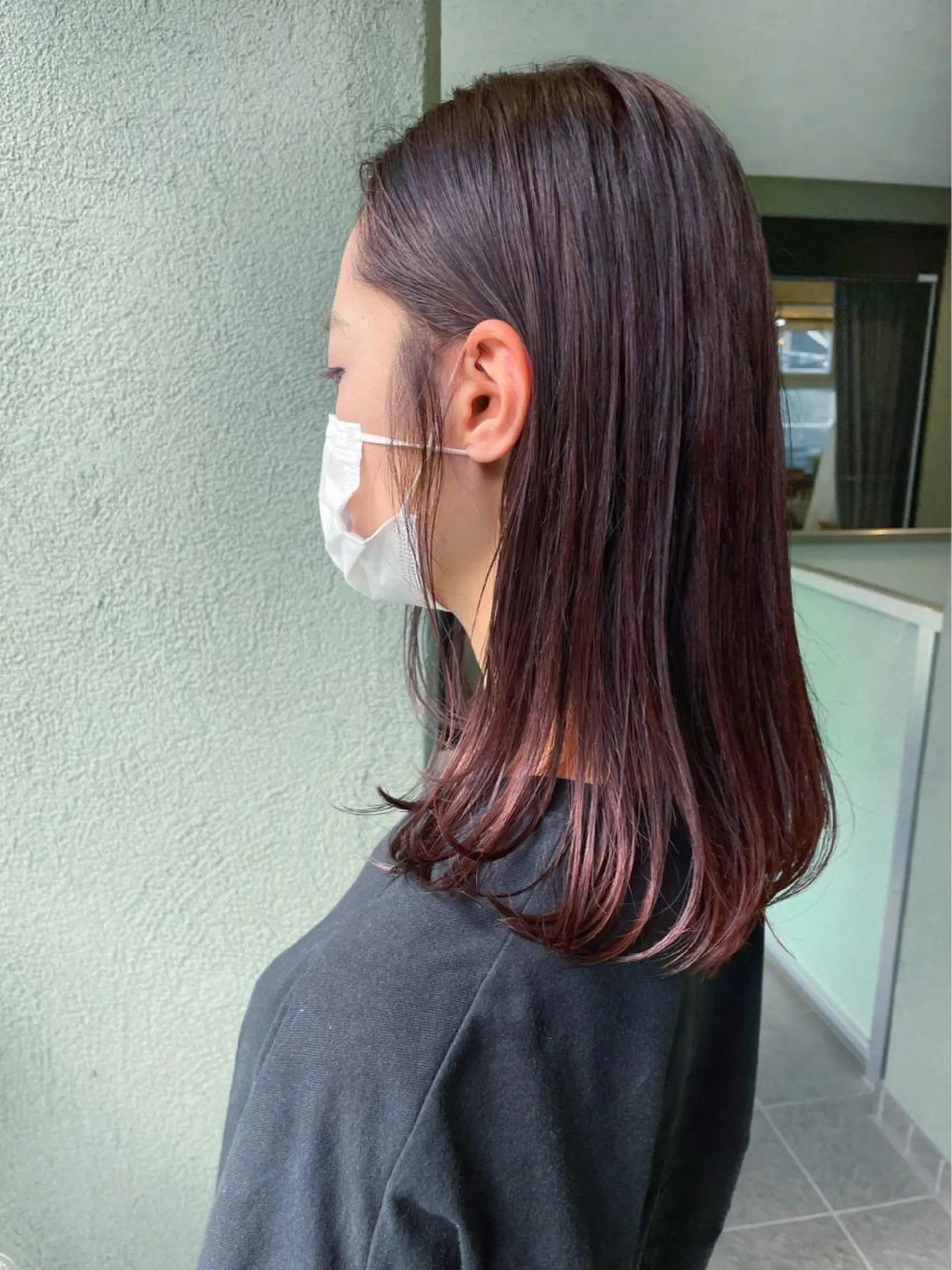 ミディアム カラー オレンジ ピンクカラー カット ヘアカラー HIROKI ” stylistのヘアスタイル