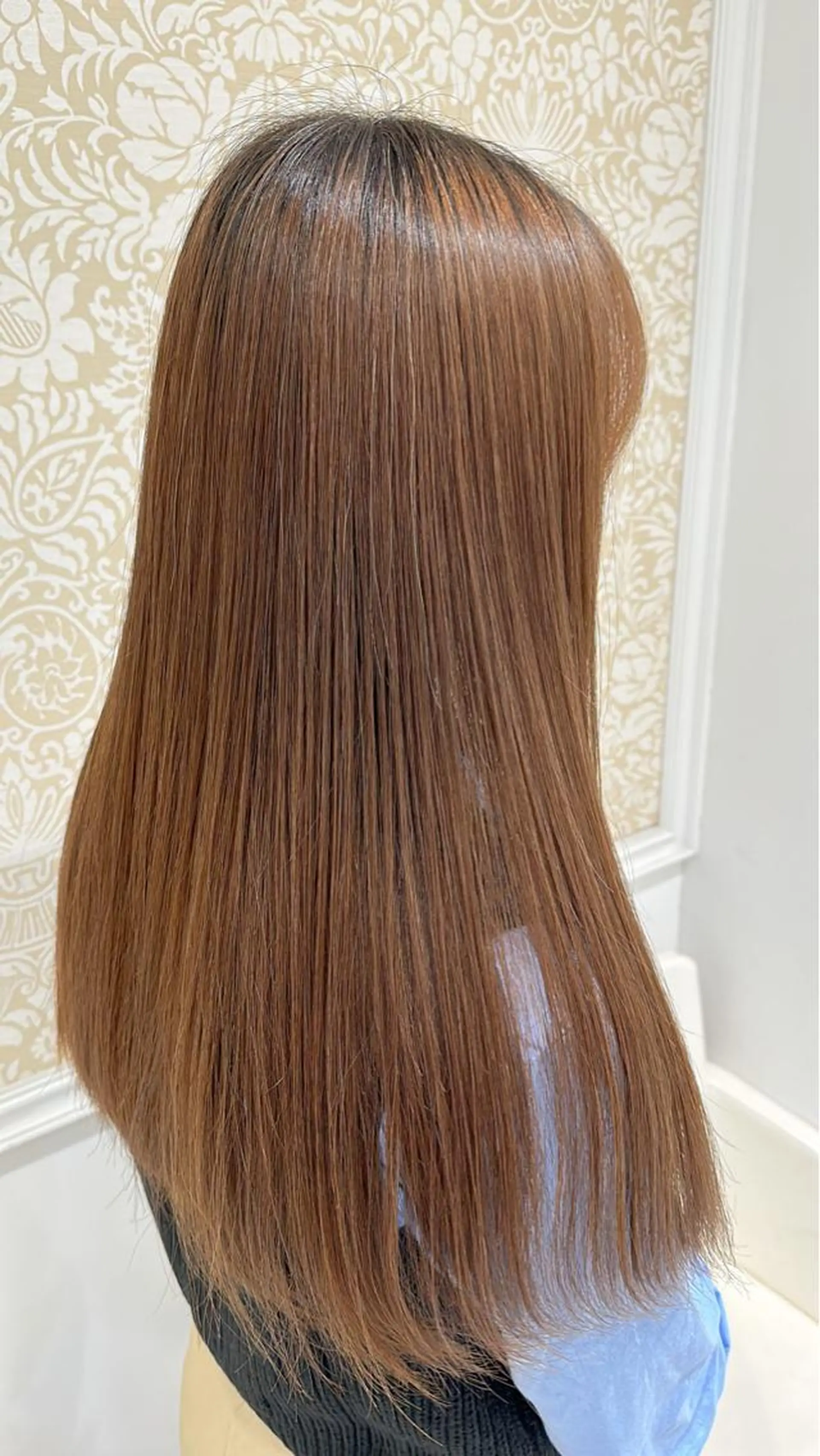 ロング パーマ 暖色系カラー🍊 オオネヨシナリのヘアスタイル