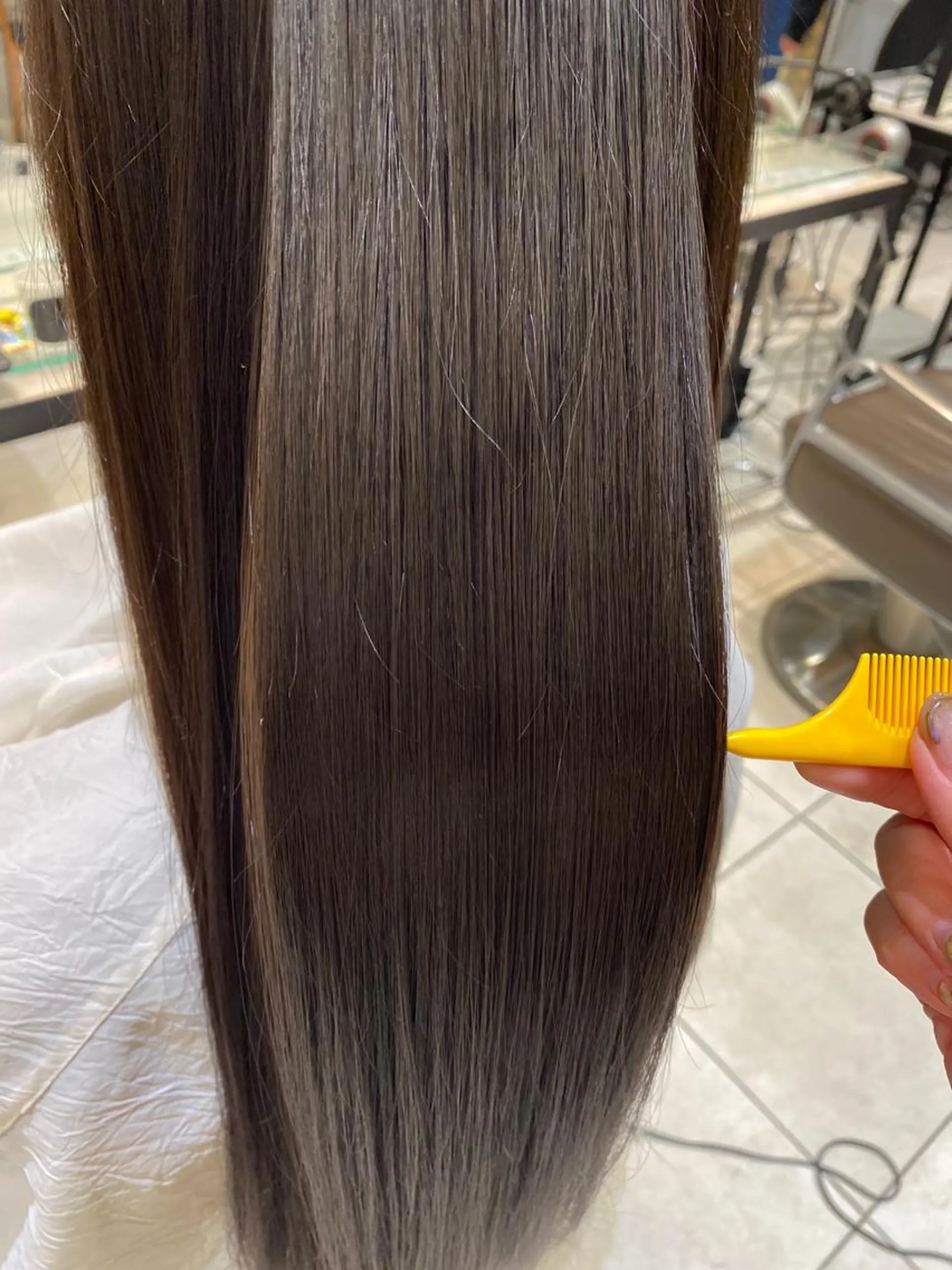 ロング 髪質改善 トリートメント 縮毛矯正 韓国ヘア🇰🇷 トヨキトキコのヘアスタイル