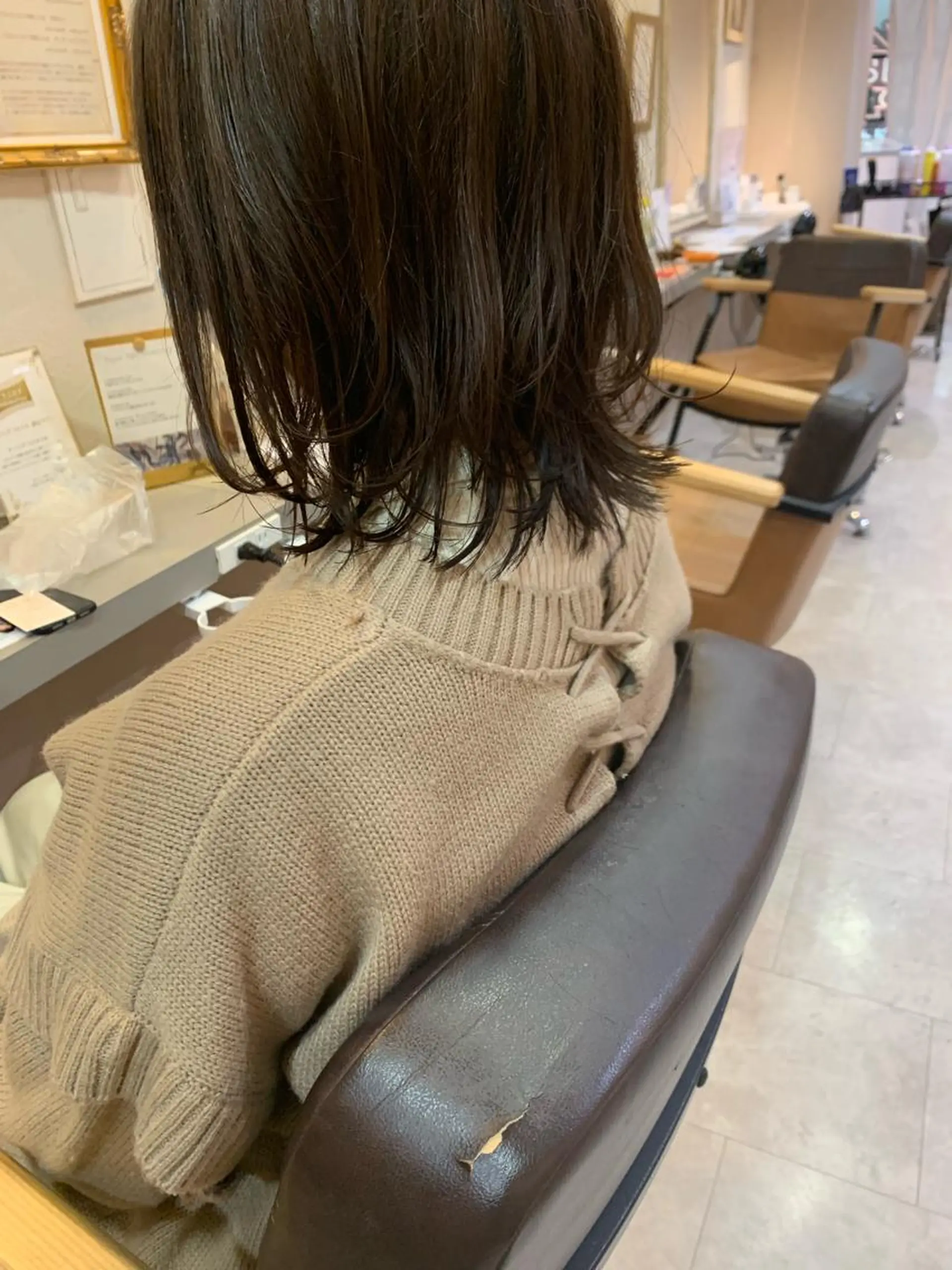 ミディアム カラー レイヤーカット 髪質改善ストレート/ 東徳嶺 みくのヘアスタイル