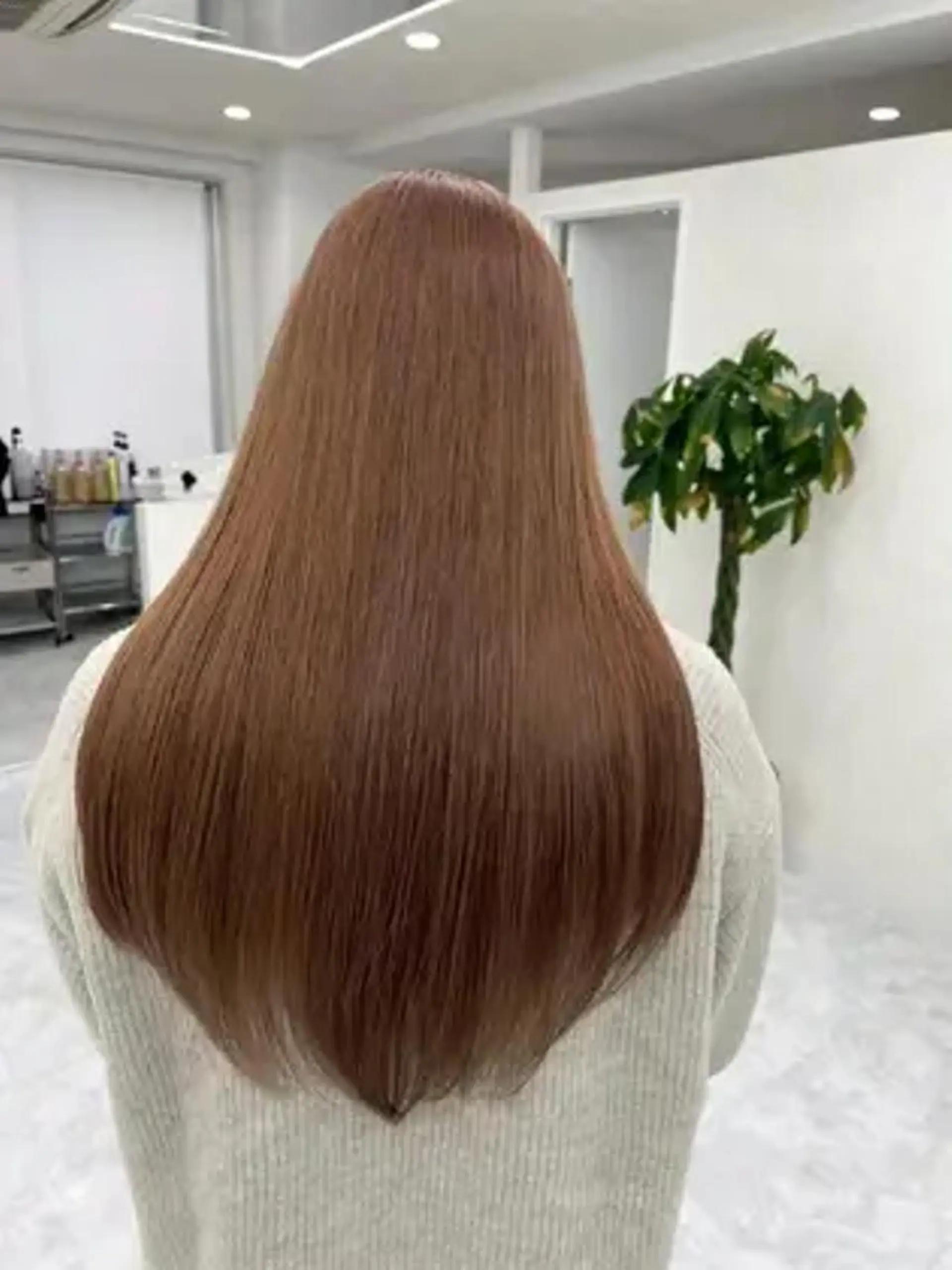 ロング カラー アディクシーカラー アッシュ バレイヤージュ ベージュカラー ブルーカラー 女性専用サロン梅田 髪質改善カラーakiのヘアスタイル