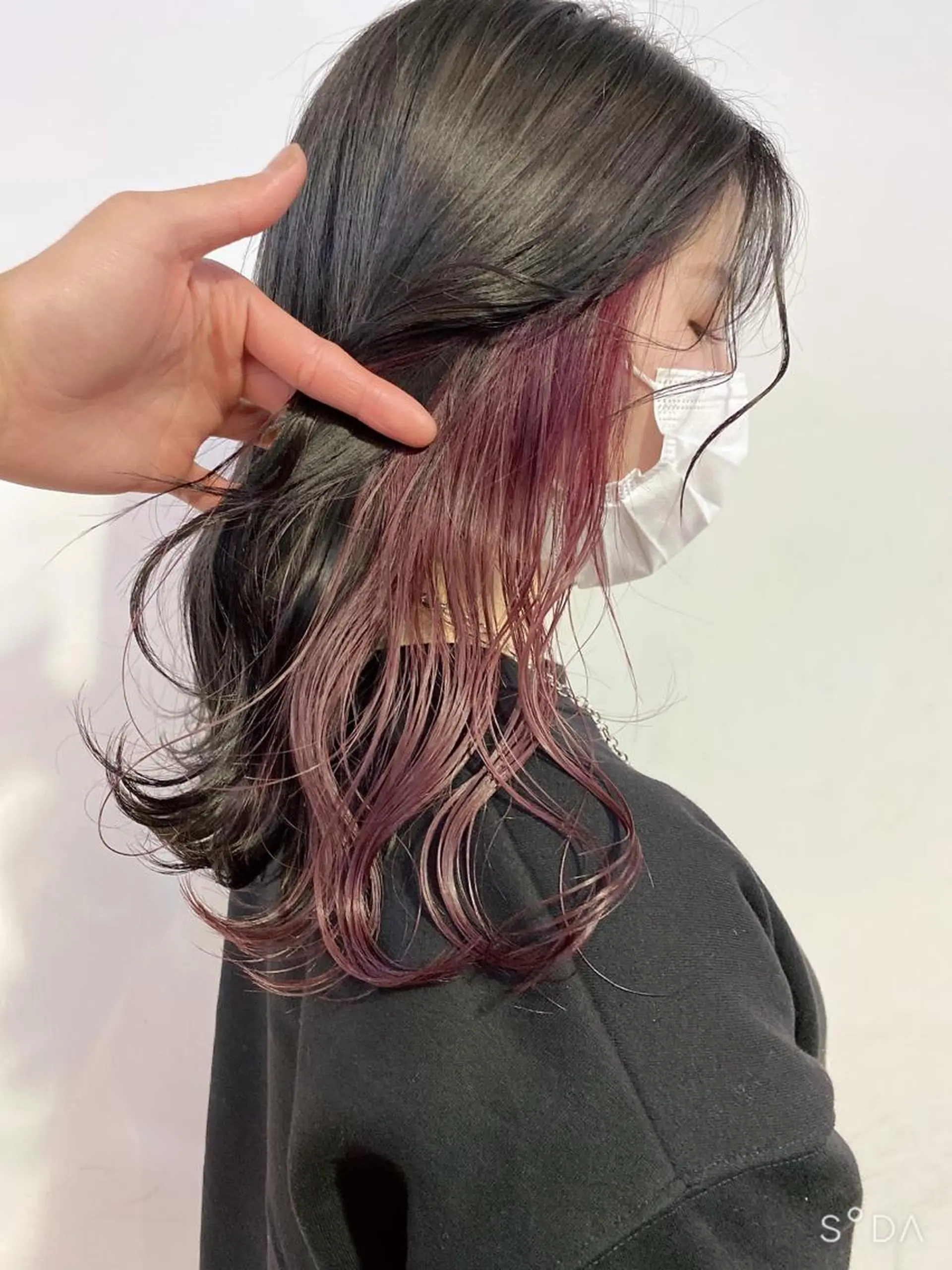 セミロング カラー ヘアアレンジ ヘアカラー 切りっぱなしボブ/ デザインカラー店長のヘアスタイル