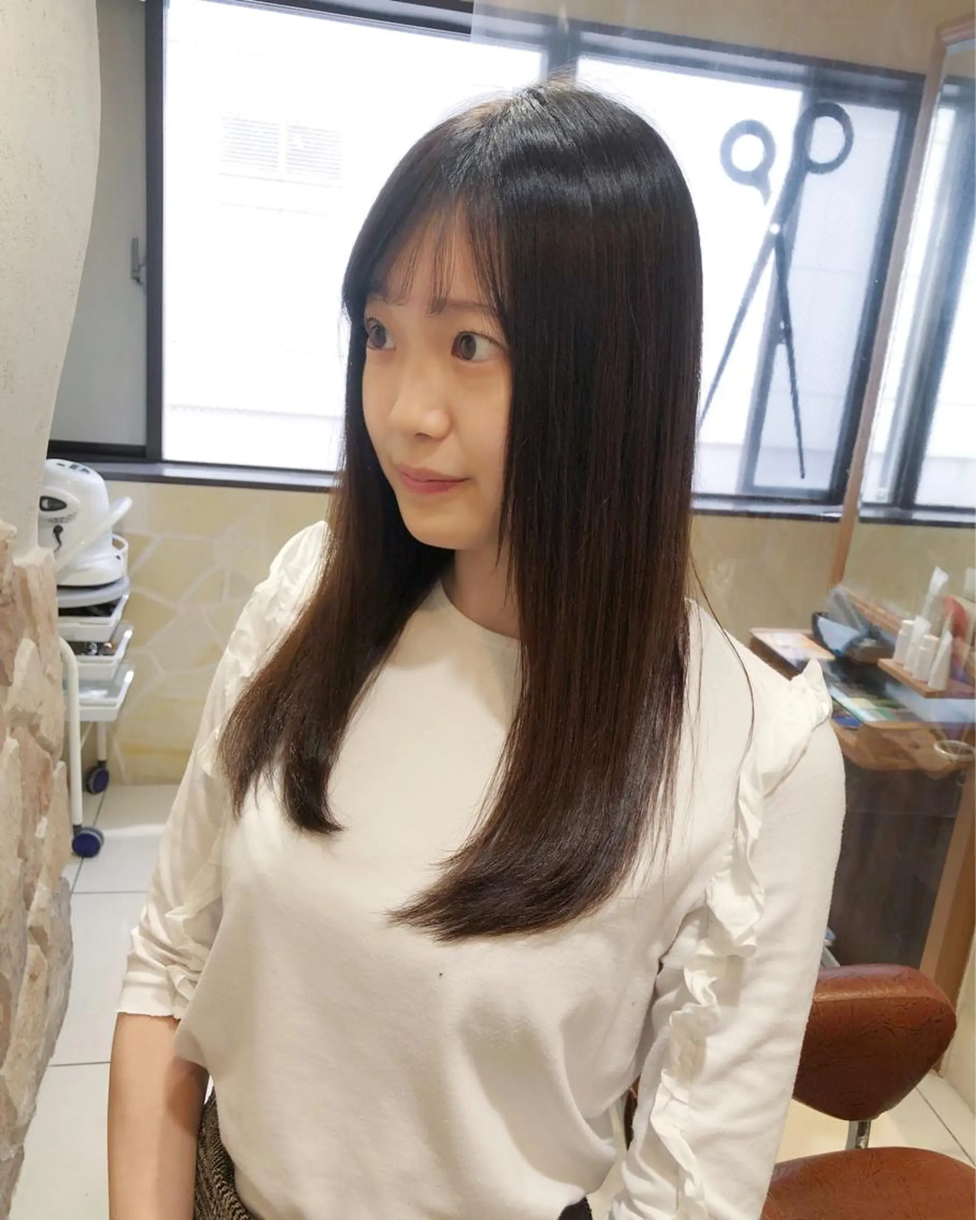 ロング パーマ ストレートパーマ カット 縮毛矯正 【ディレクター 🧸🤍田澤　唯那】のヘアスタイル