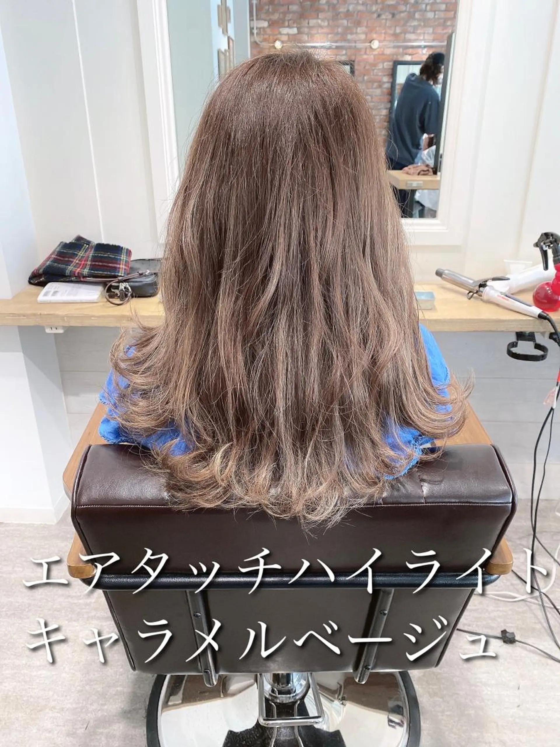 ロング カラー ベージュカラー ハイライトカラー ハイライト 艶髪カラー 渡辺岳也のヘアスタイル