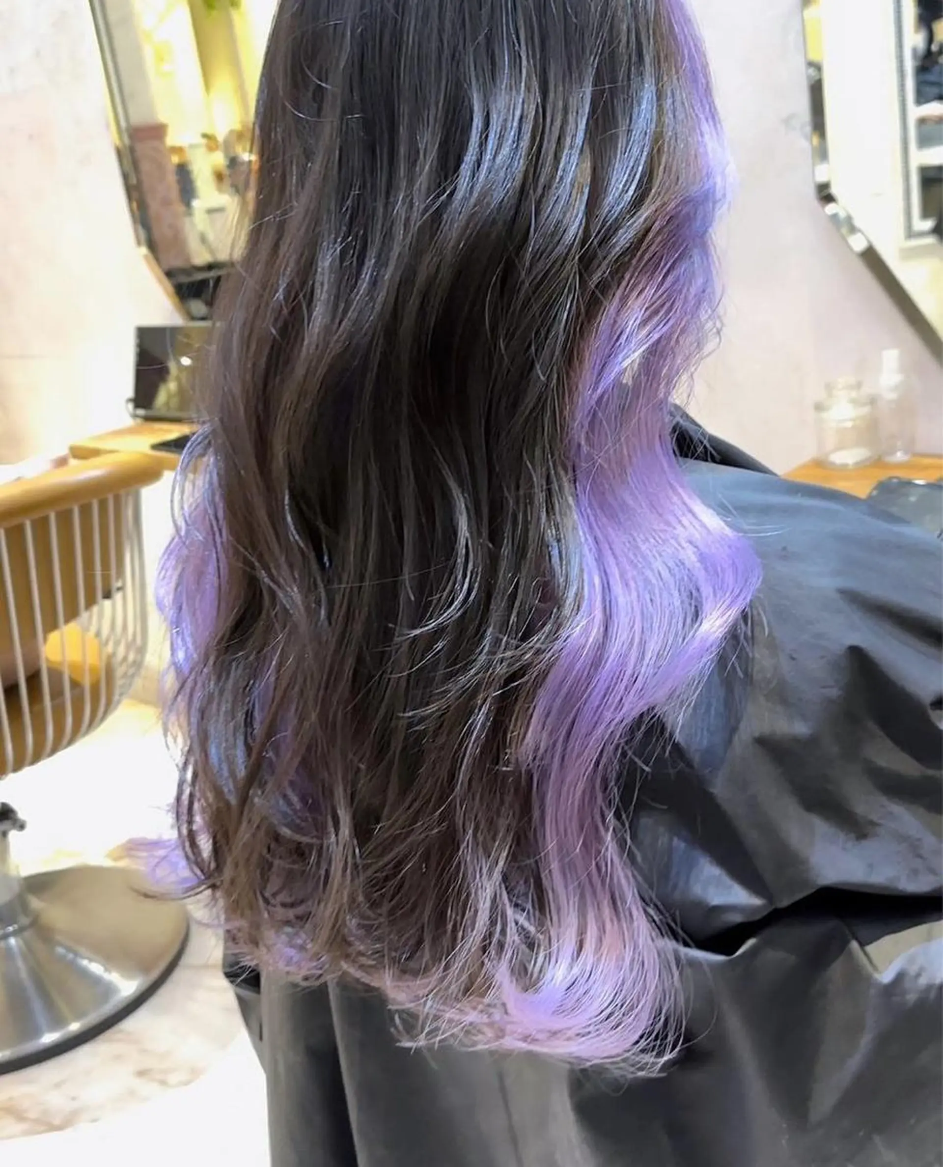 ロング ボブ ハイライト 髪質改善 韓国風ヘア 小顔カット ヘアカラー トリートメント 透明感カラー/カット 髪質改善/森栄範のヘアスタイル