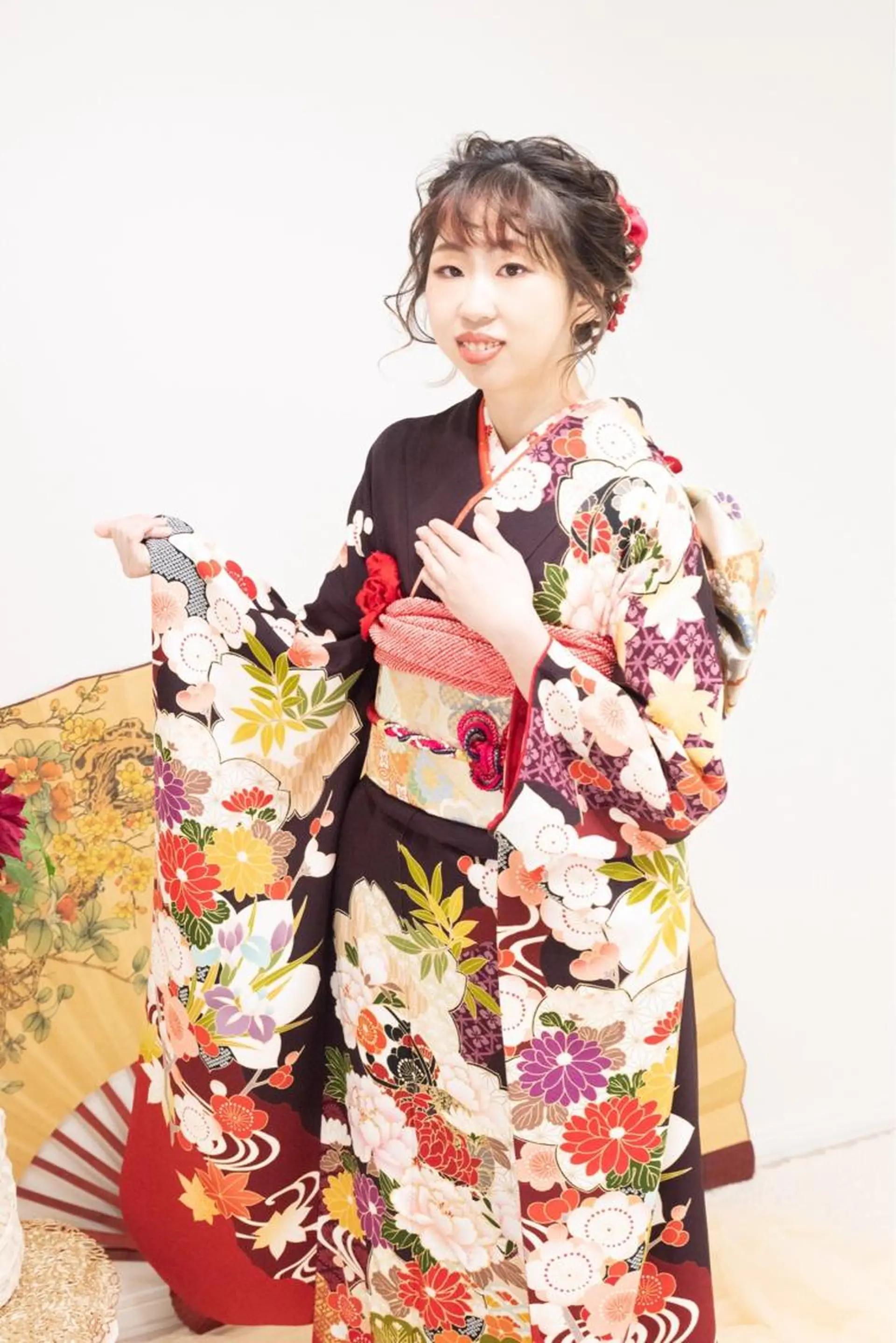 カラー ヘアアレンジ マツエク・マツパ 成人式 成人式 野咲き 美容室のマツエク・マツパデザイン