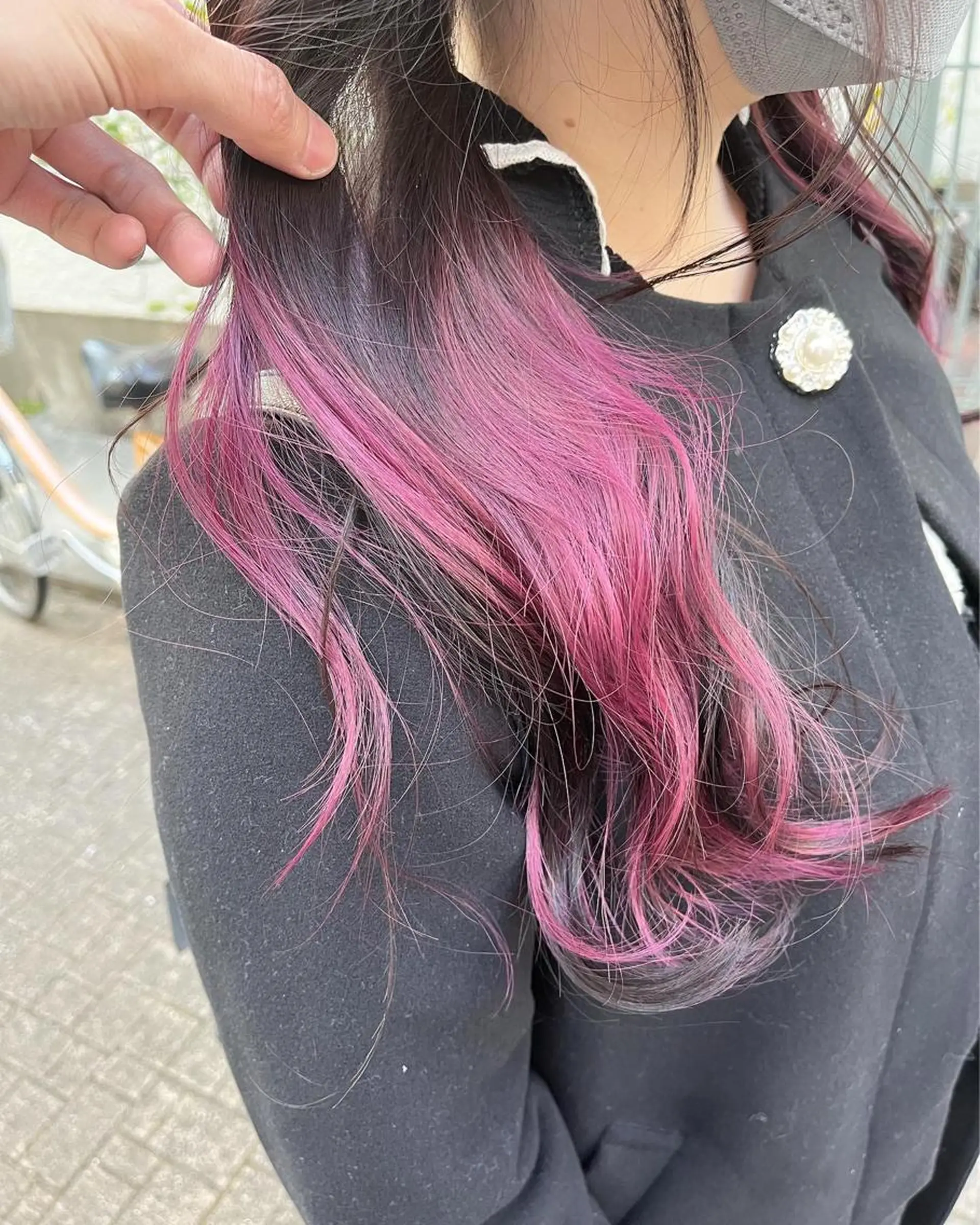 ロング カラー ショートボブ アッシュ バレイヤージュ ミストバング ベージュカラー カット ヘアカラー トリートメント 原宿サロン代表 デザインカラー伊藤卓のヘアスタイル