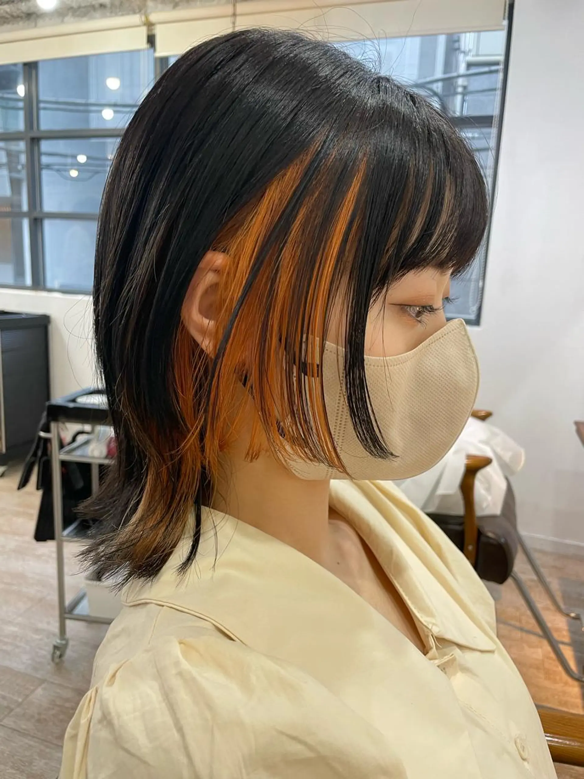 ミディアム ヘアカラー トリートメント ウルフカット/御園 里奈のヘアスタイル