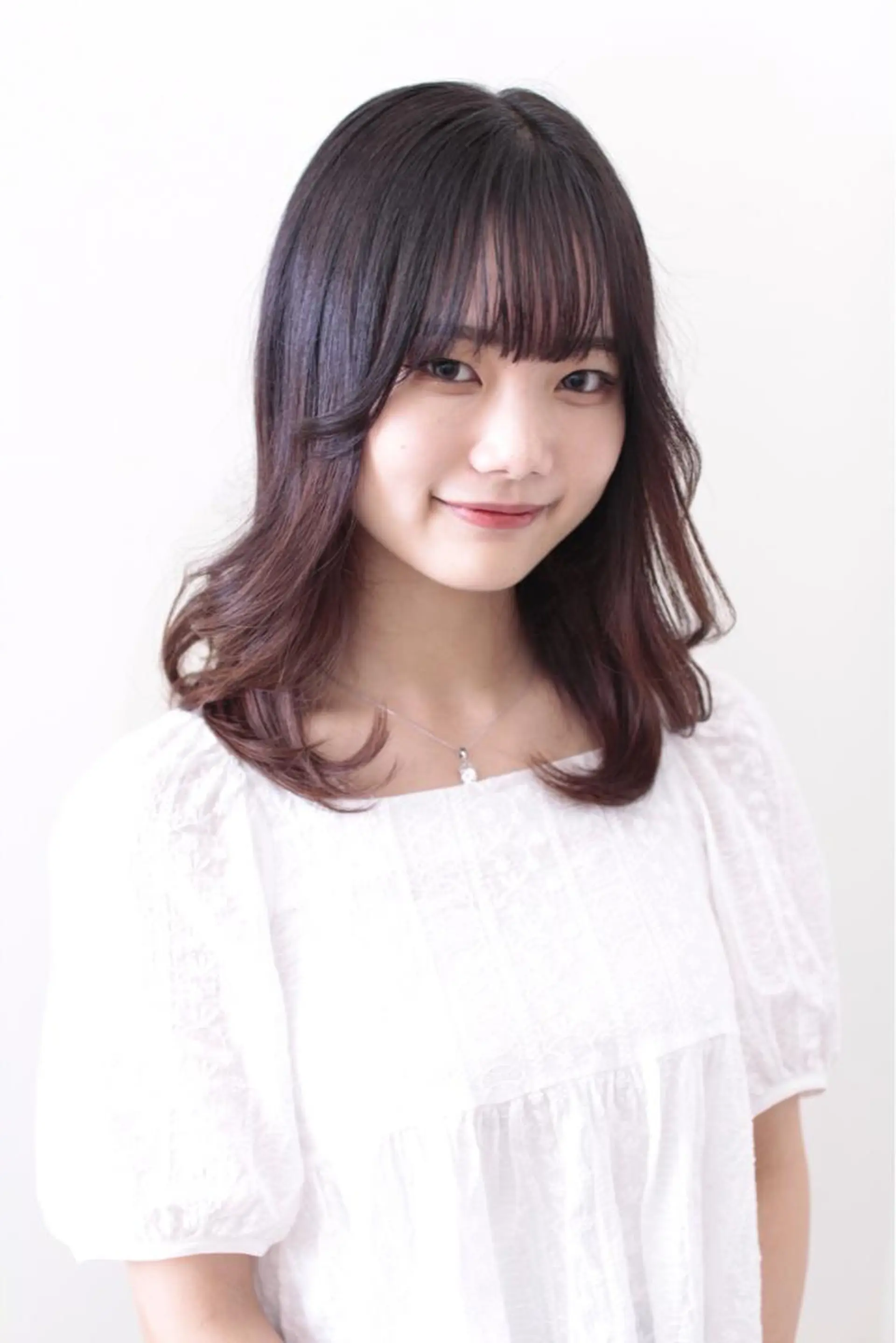セミロング パーマ セミロングパーマ デジタルパーマ カット パーマ 須賀 一美のヘアスタイル