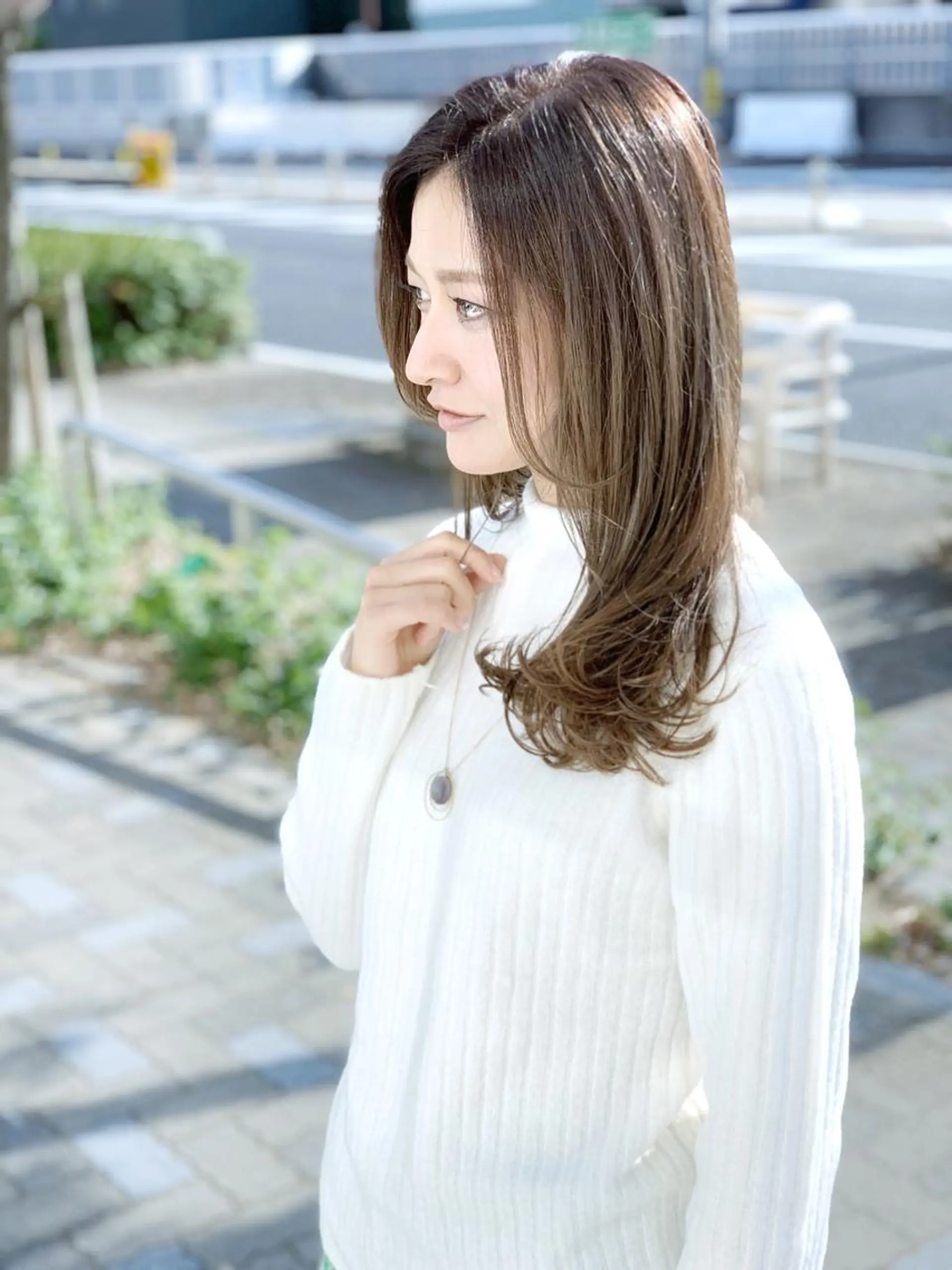 ロング カラー カット ヘアカラー トリートメント SALOWIN名古屋本山店所属・🍀ナガヤマ ヒデアキ🍀のヘアスタイル