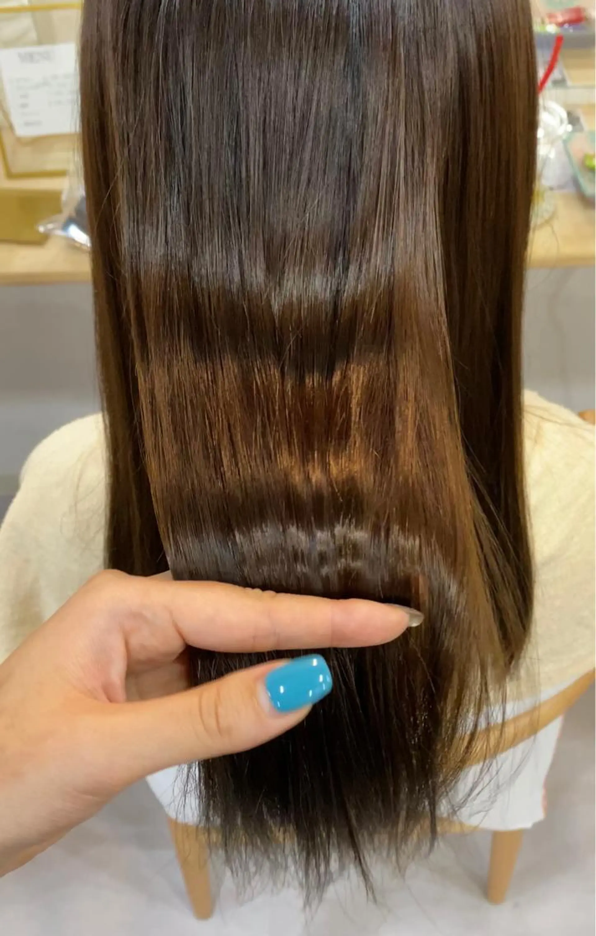 ロング 縮毛矯正 大久保 愛のヘアスタイル