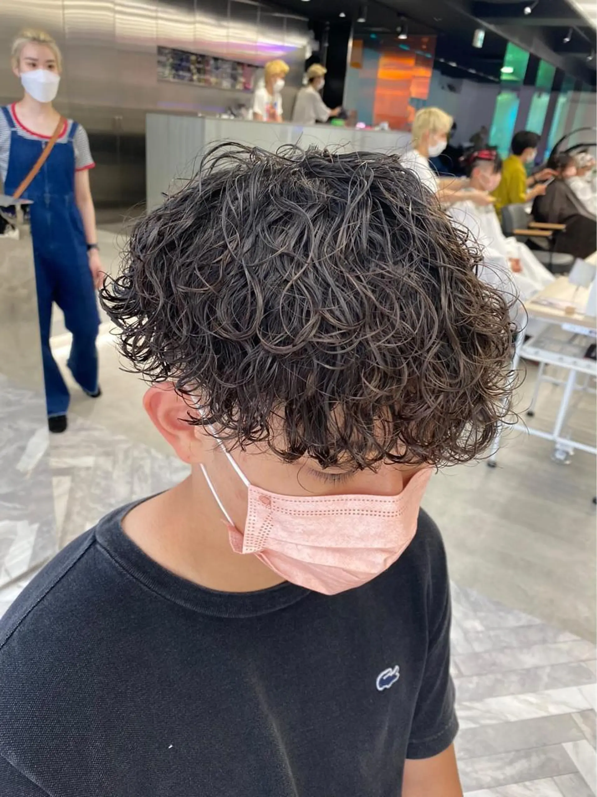 ショート パーマ メンズ カット パーマ ダウンパーマ🇰🇷 毛流れパーマ【かな】のヘアスタイル