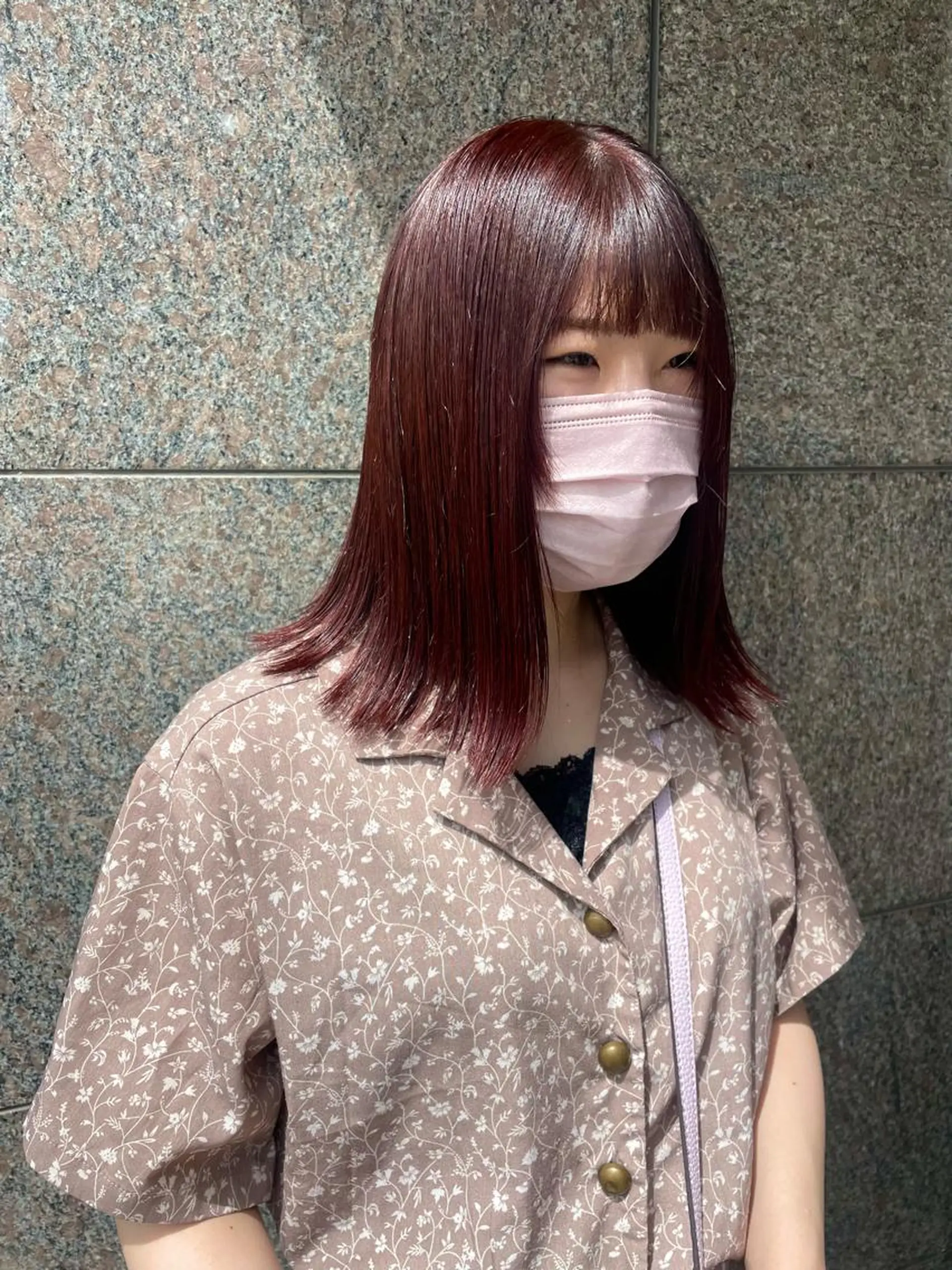 カラー ブリーチ ブリーチなしカラー BLANCA　HAIR西尾所属・新納 杏奈のヘアスタイル